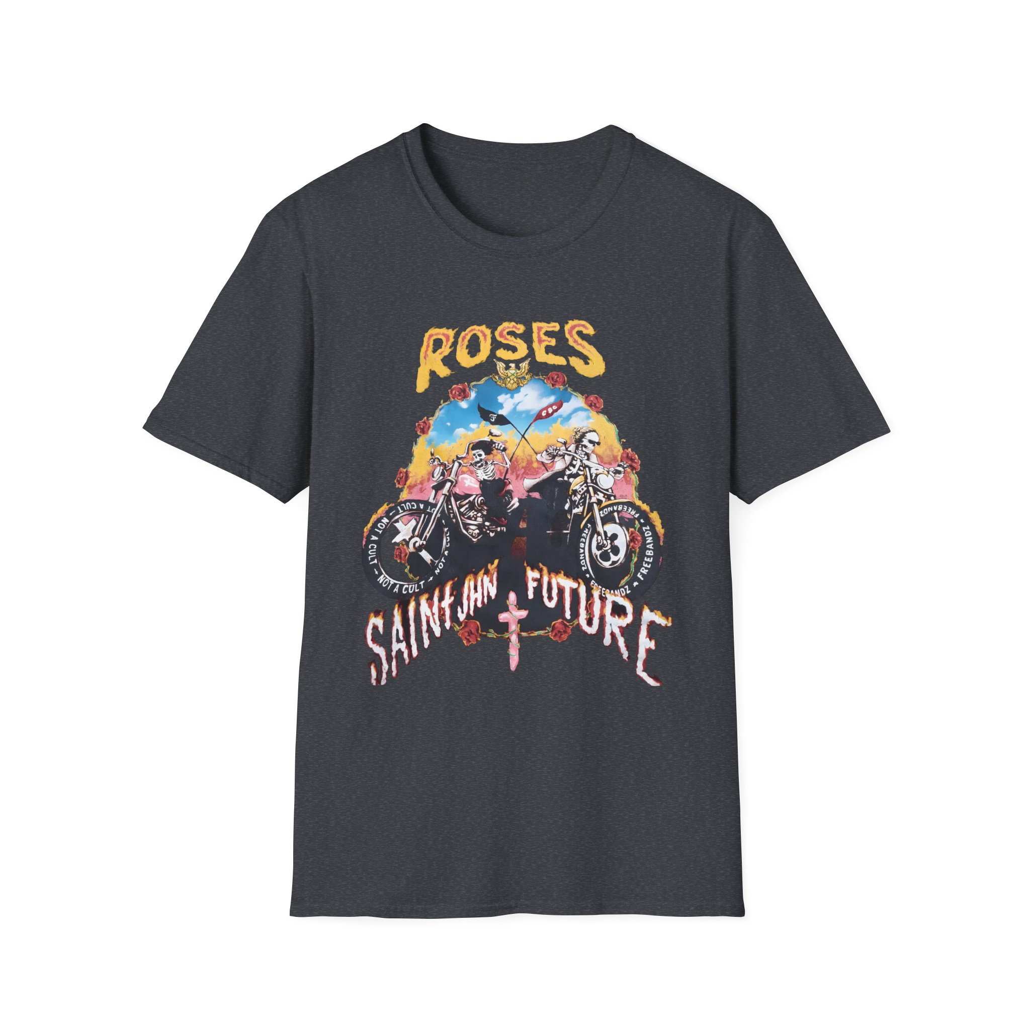 Saint Jhn Not a Cult X Freebandz Roses Unisex Softstyle T-Shirt