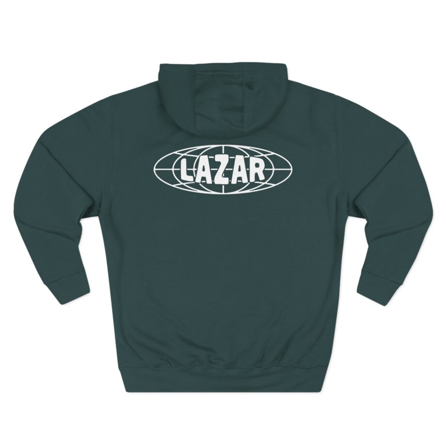 Lazarbeam Globe Indigo Three-Panel Fleece Hoodie