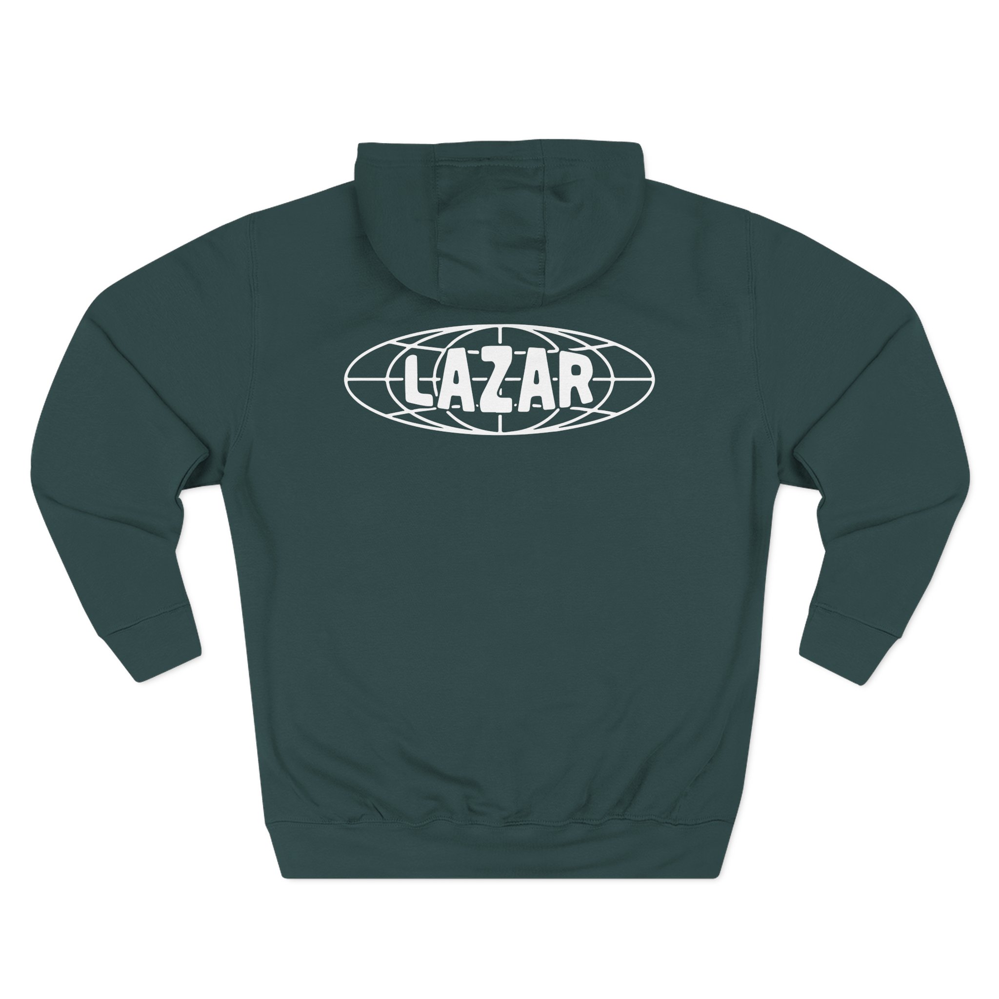 Lazarbeam Globe Indigo Three-Panel Fleece Hoodie