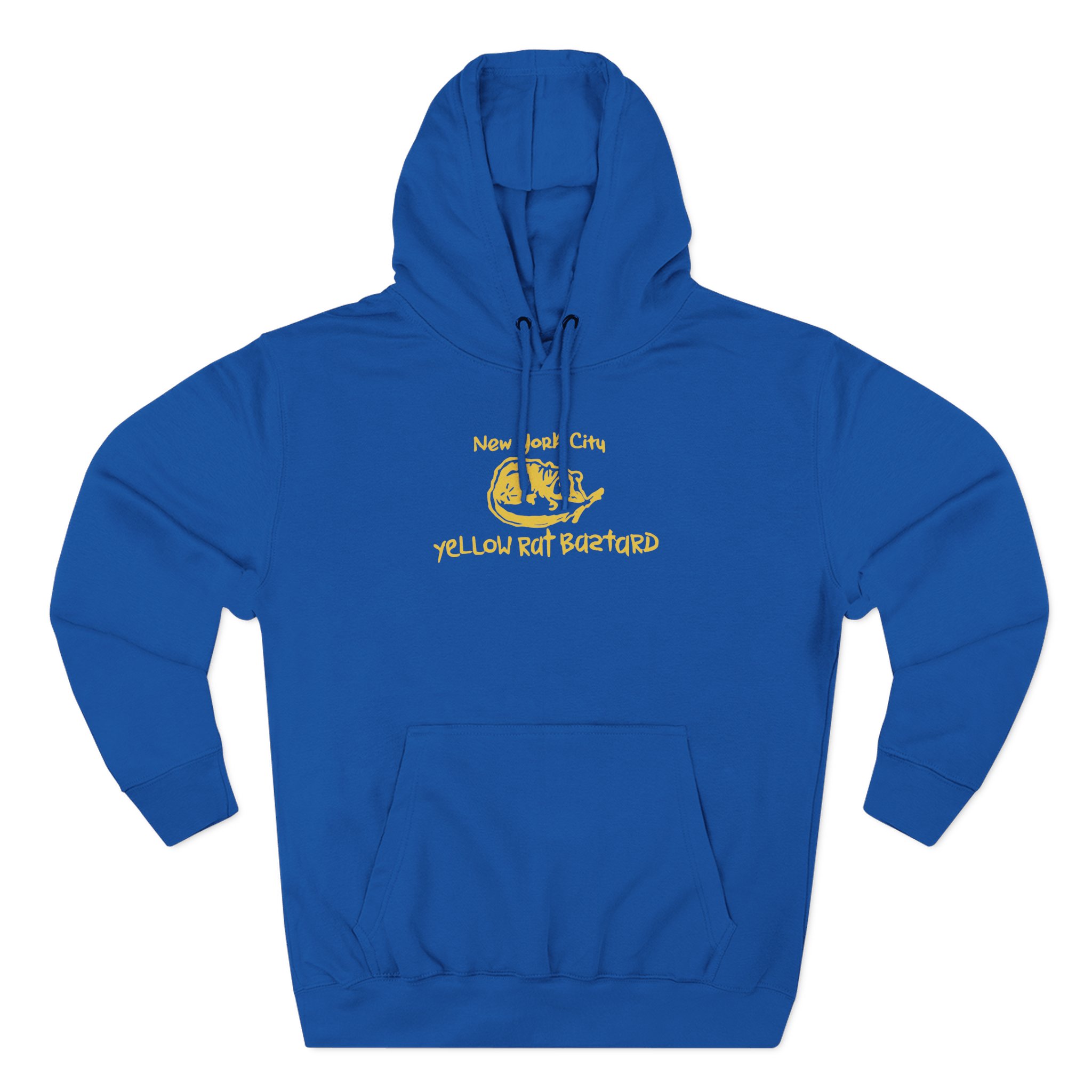 Ishowspeed John Galt Nyc Yellow Rat Bastard Three-Panel Fleece Hoodie