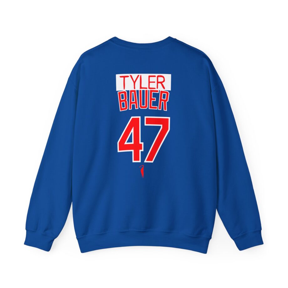 Trevor Bauer Hard Work Never Settles Unisex Heavy Blend™ Crewneck Sweatshirt