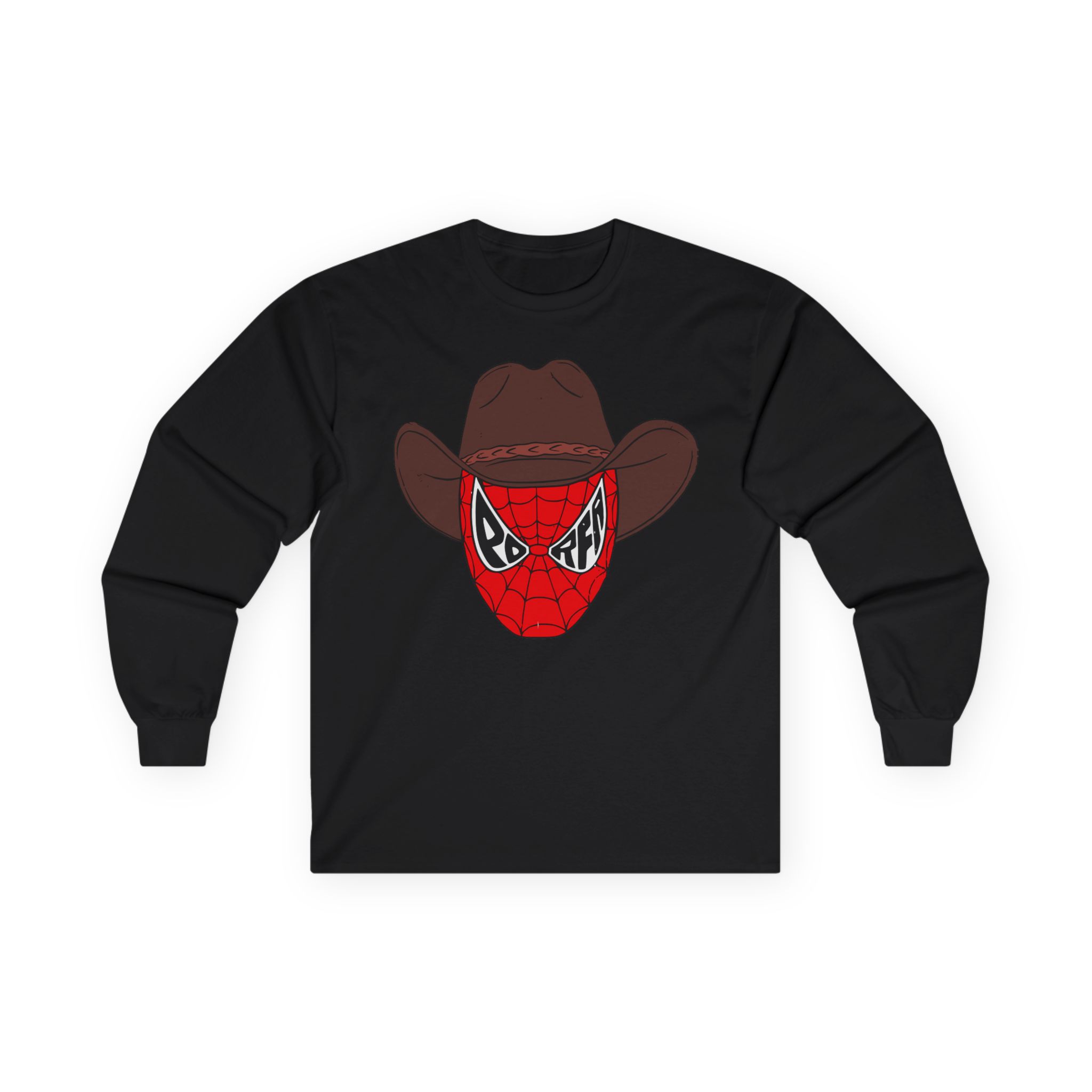 Porfa Spider Man Cowboy Hat Unisex Ultra Cotton Long Sleeve Tee