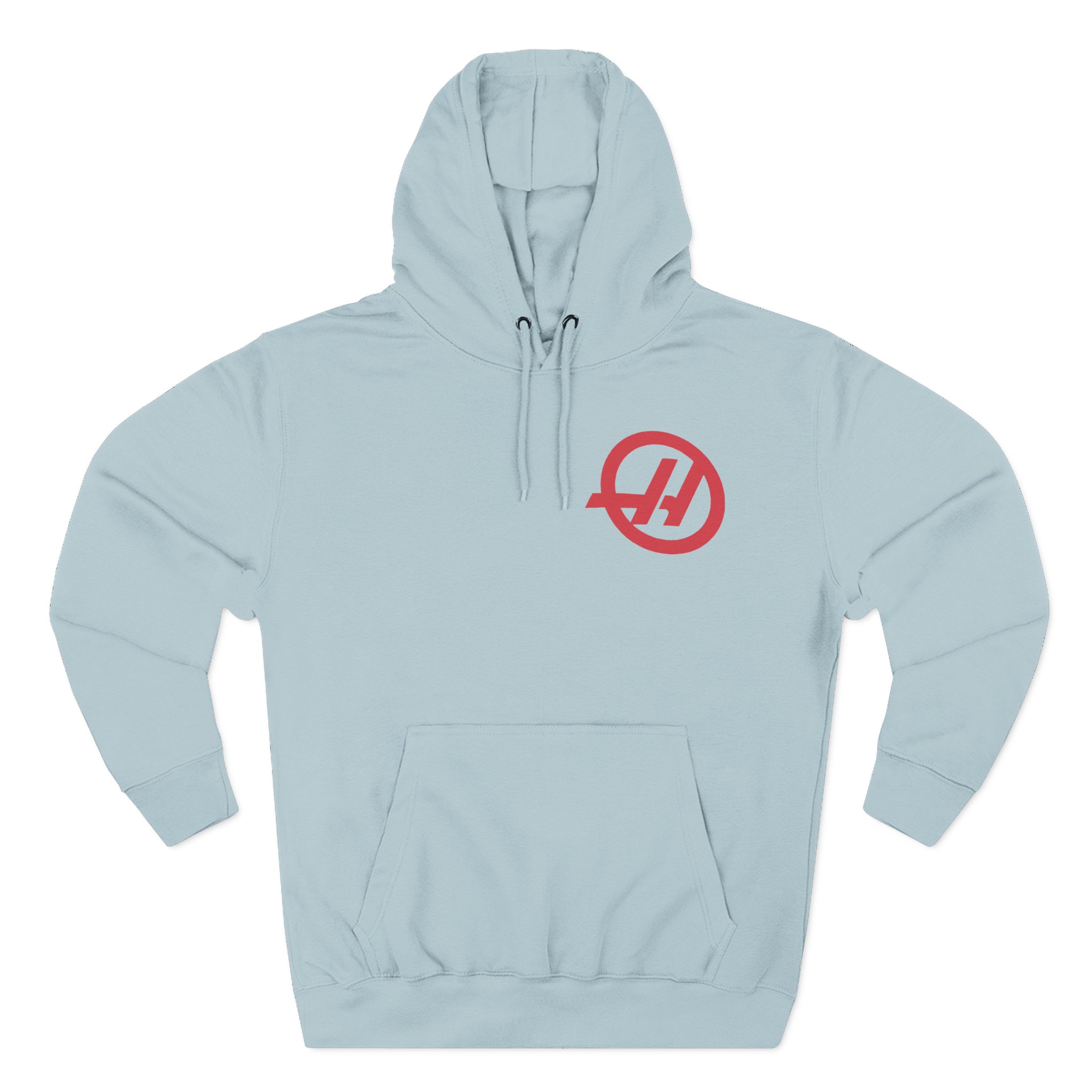 Haas F1 Small Logo Three-Panel Fleece Hoodie