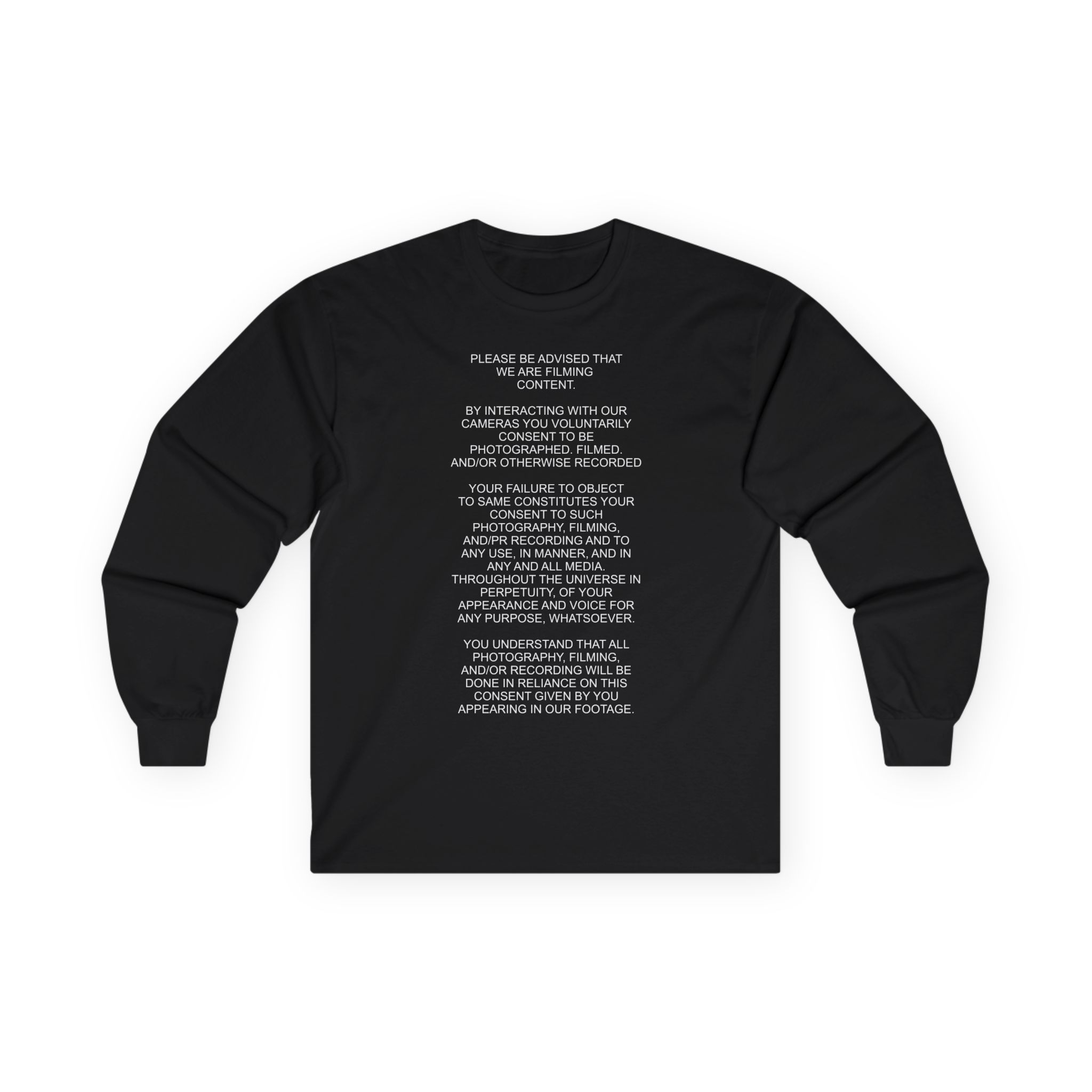 Nekrogoblikon We Are Filming Content Unisex Ultra Cotton Long Sleeve Tee