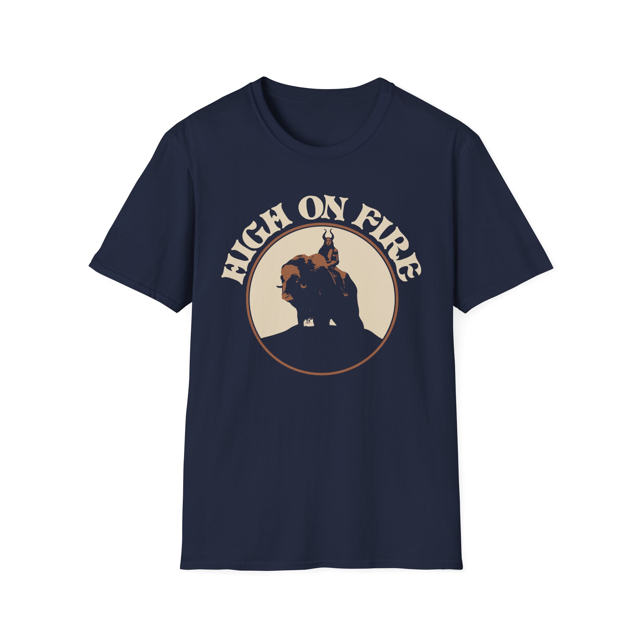 High on Fire Musk Ox Rider Unisex Softstyle T-Shirt