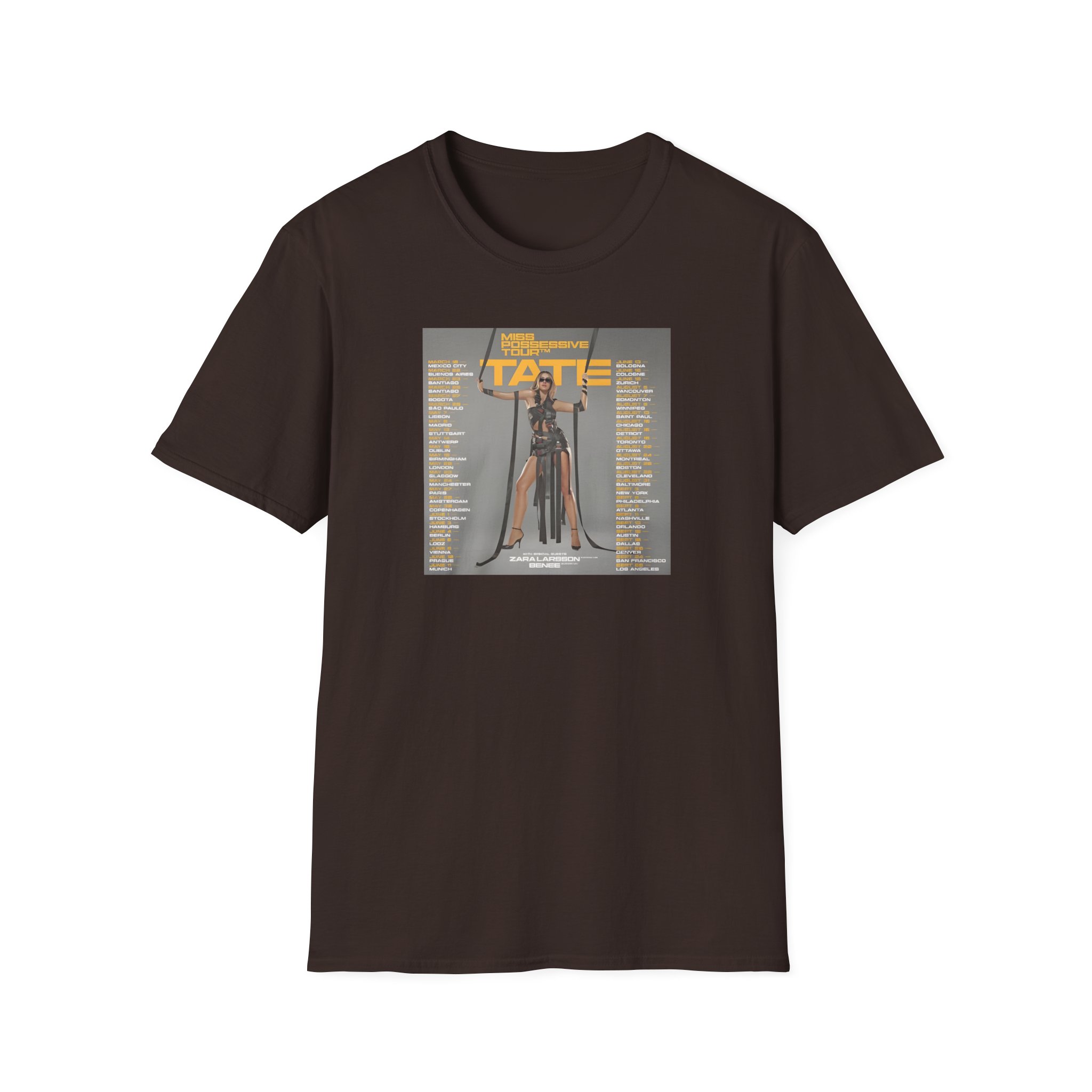 Tate Mcrae Miss Possessive Tour 2025 Unisex Softstyle T-Shirt