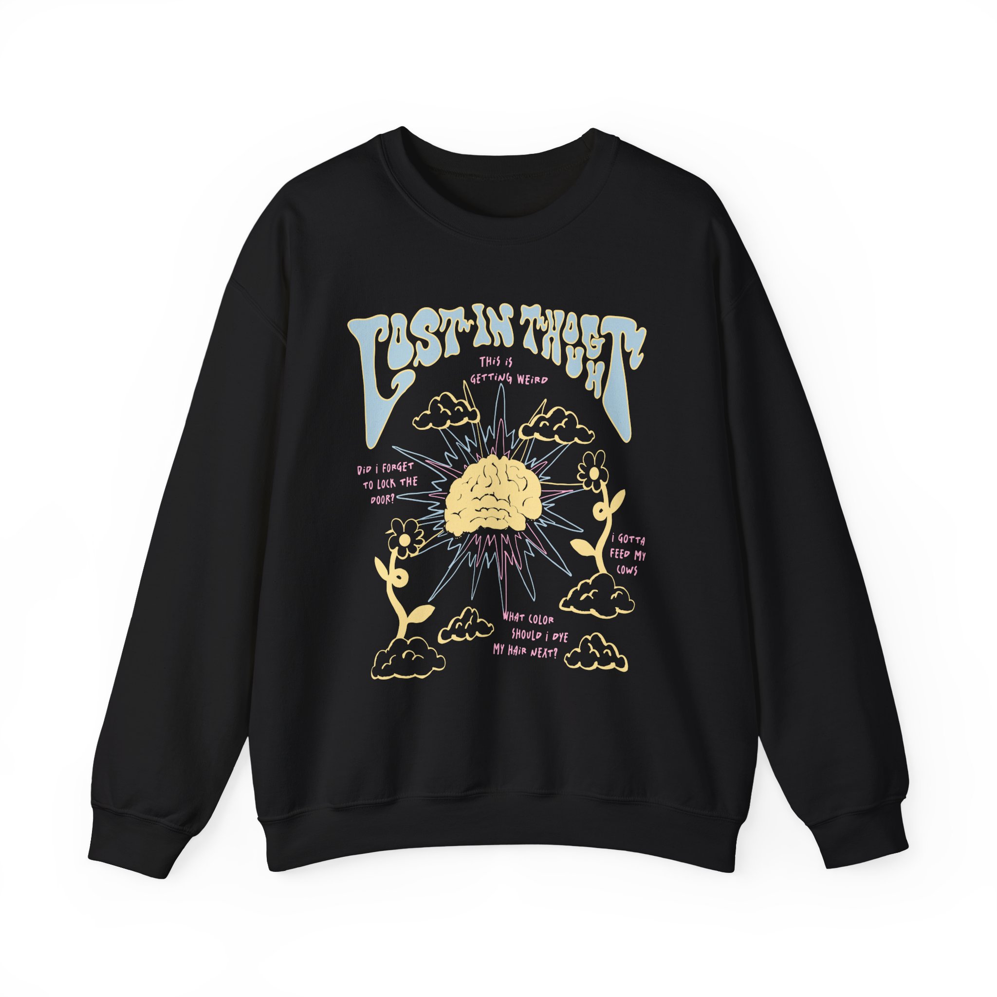 Kallmekris Lost In Thought Unisex Heavy Blendâ„¢ Crewneck Sweatshirt