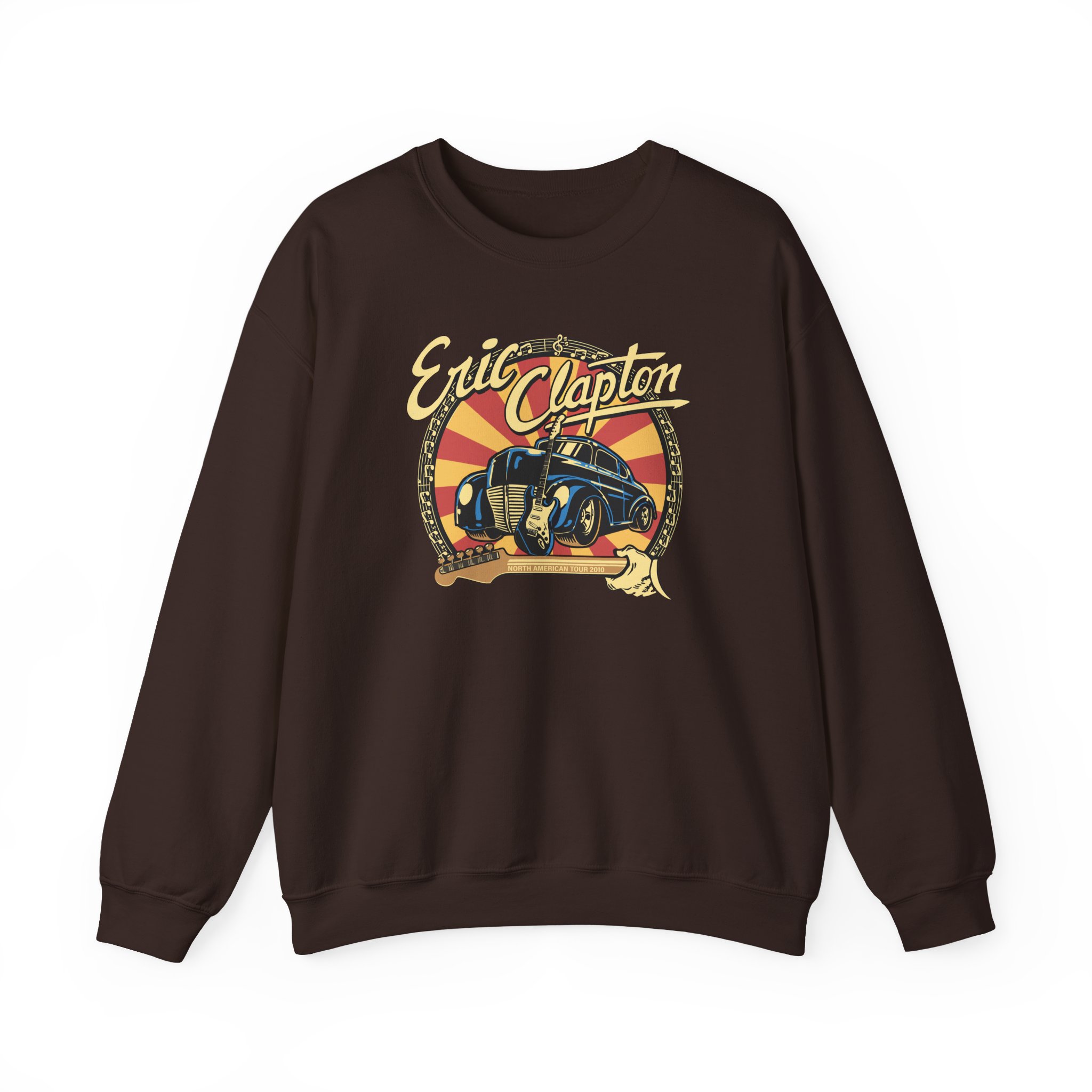 Eric Clapton 2010 North American Tour Unisex Heavy Blendâ„¢ Crewneck Sweatshirt