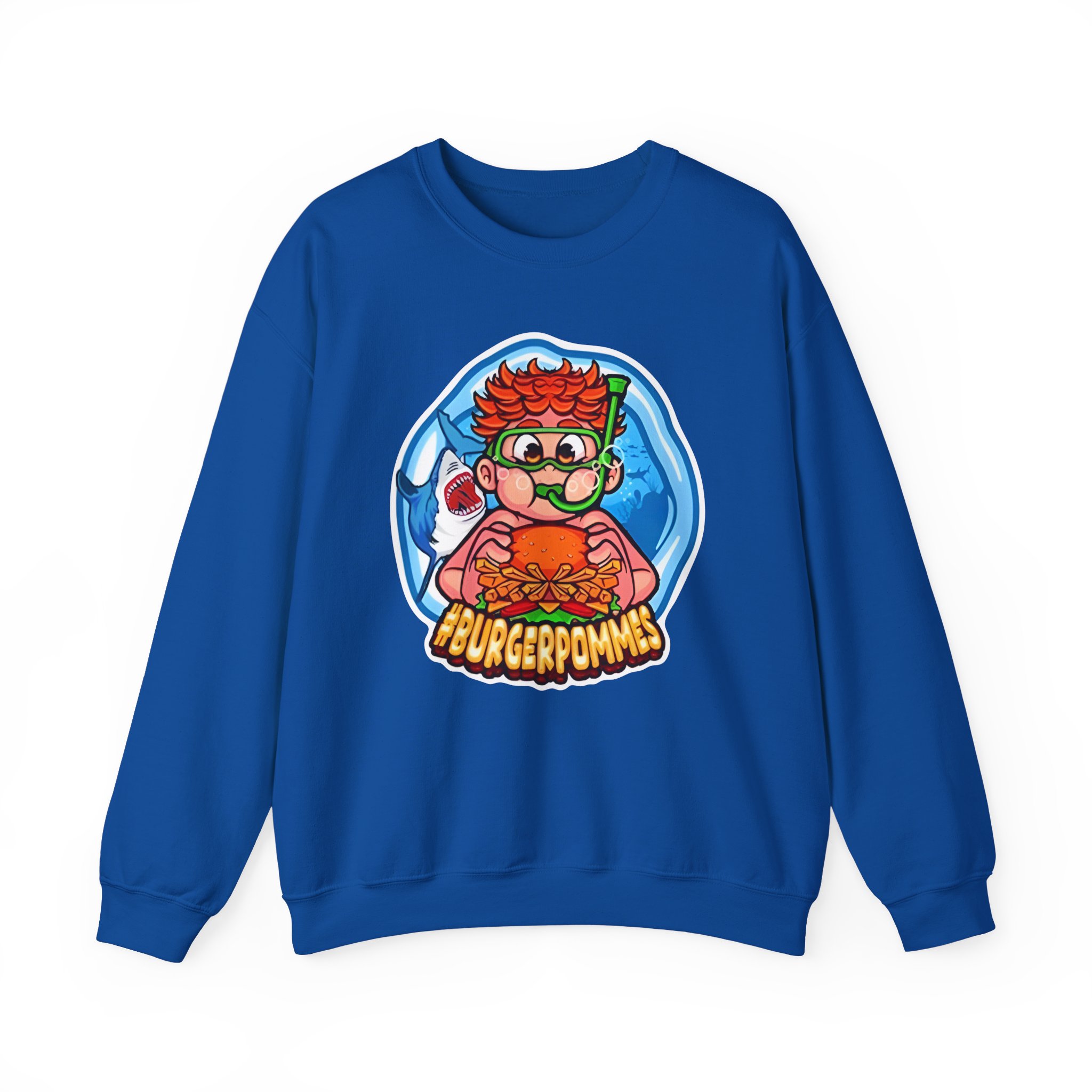 Burger Pommes Unisex Heavy Blendâ„¢ Crewneck Sweatshirt