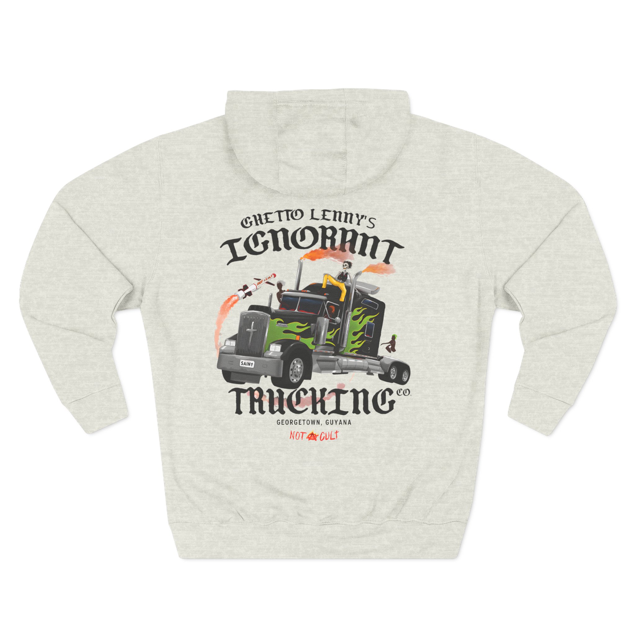 Saint Jhn Ghetto Lenny's Trucking Co. Three-Panel Fleece Hoodie
