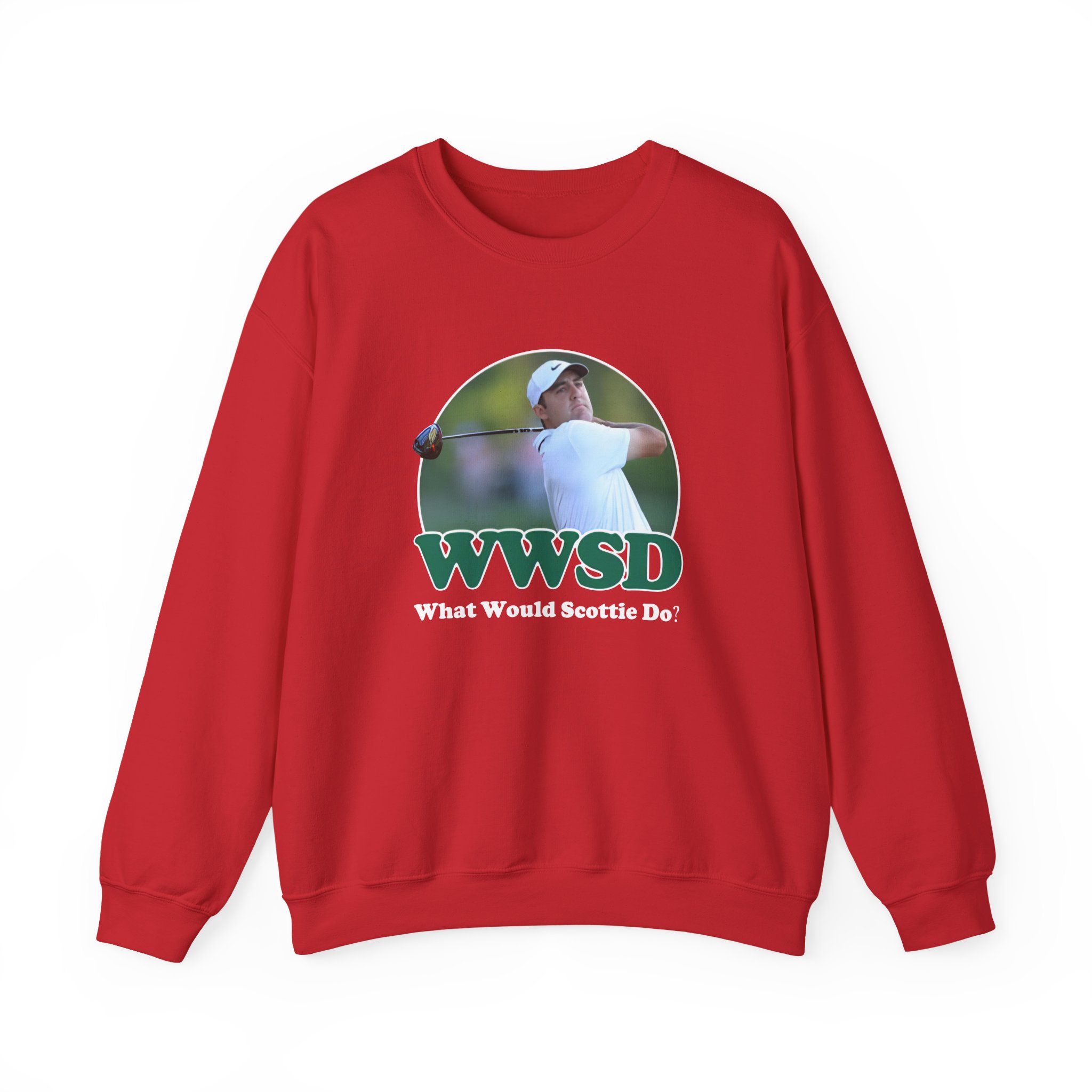 Scottie Scheffler What Would Do Wwsd Unisex Heavy Blendâ„¢ Crewneck Sweatshirt