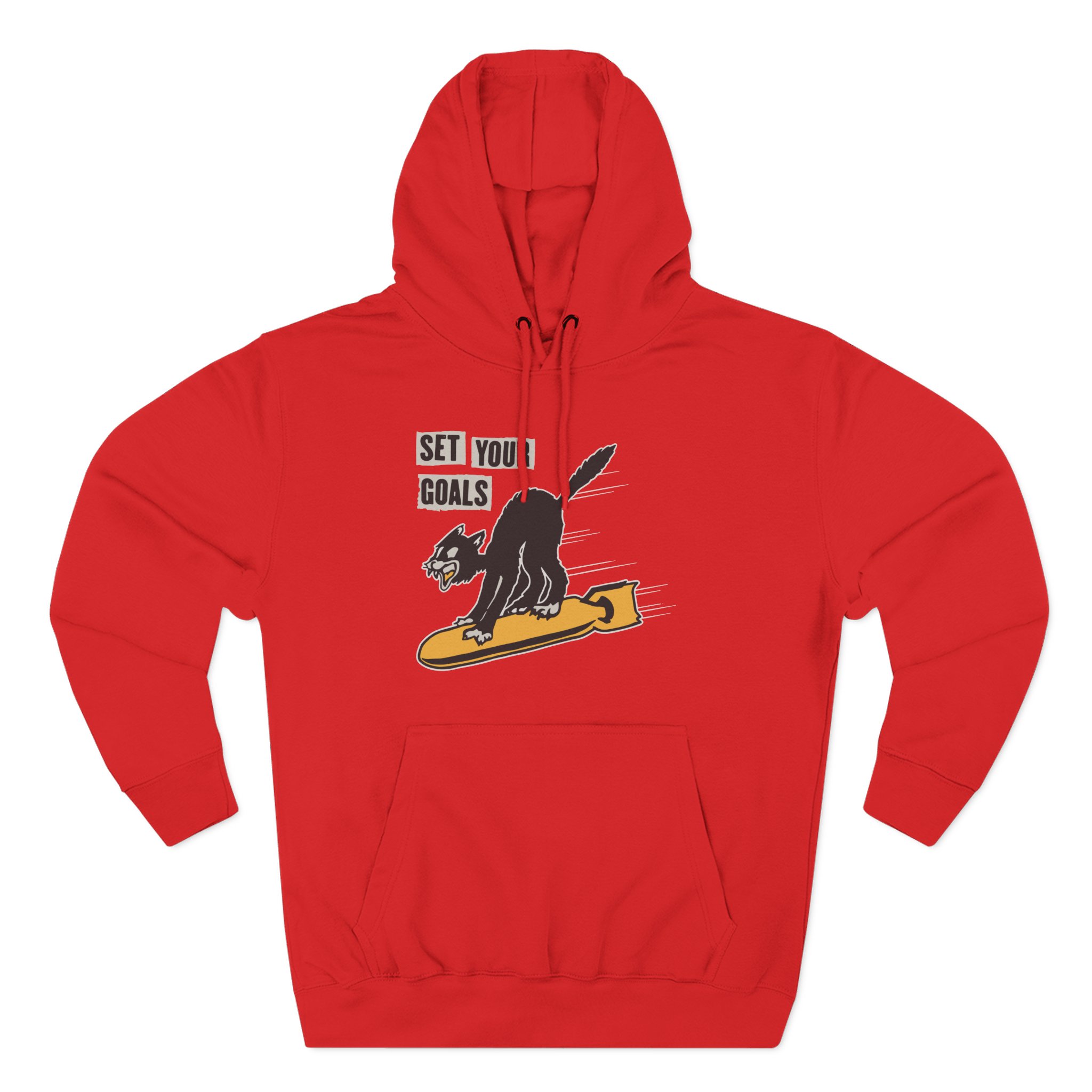 Set Your Goals Bomber Three-Panel Fleece Hoodie