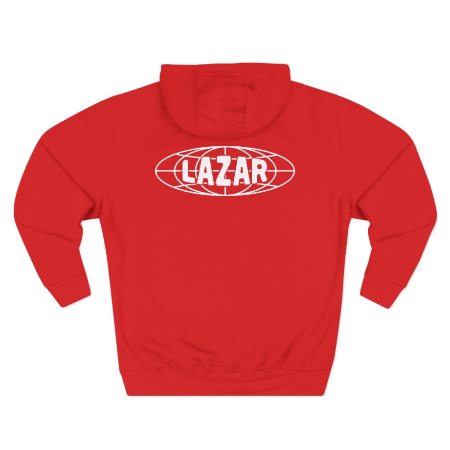 Lazarbeam Globe Indigo Three-Panel Fleece Hoodie