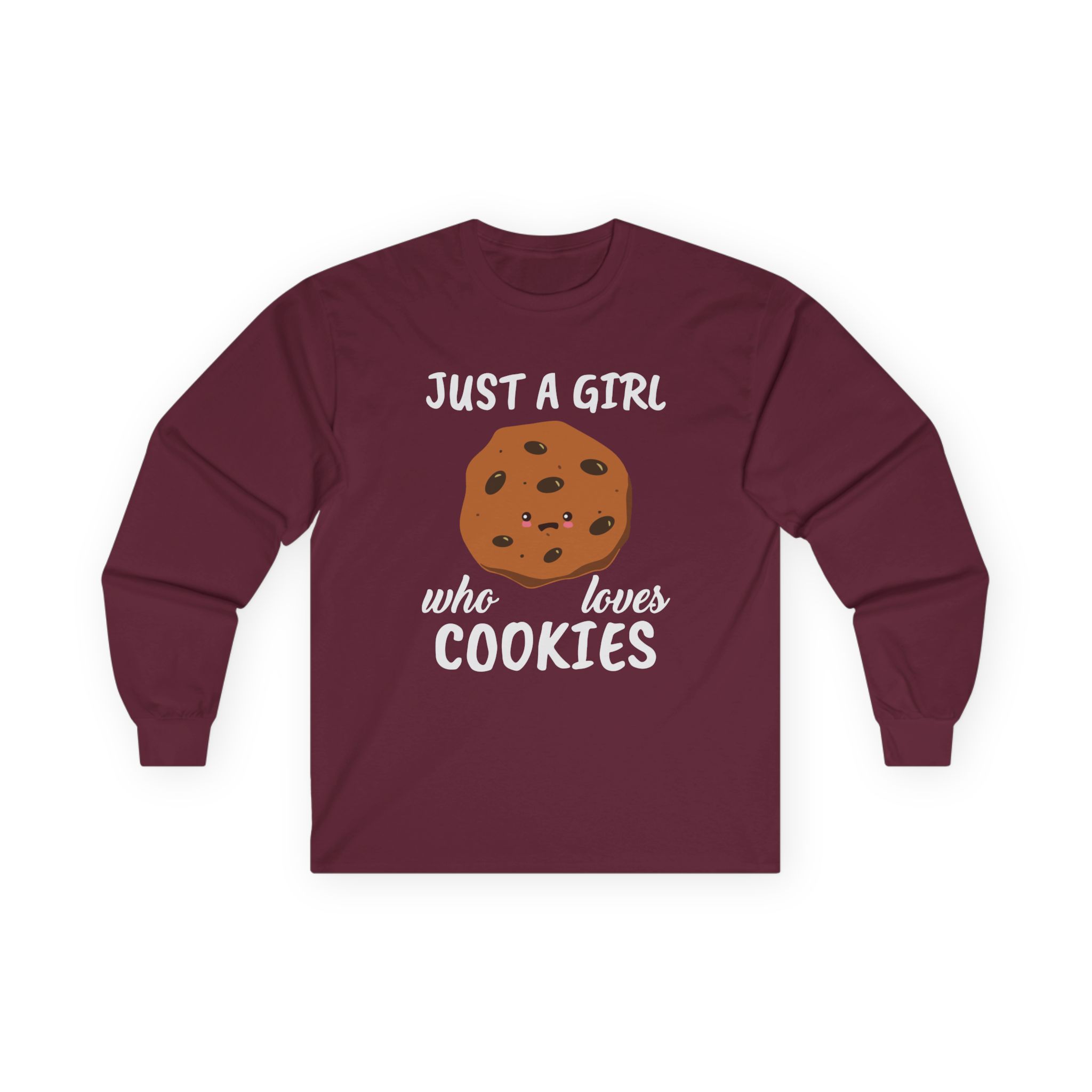 Cookieswirlc Just a Girl Who Loves Cookies Unisex Ultra Cotton Long Sleeve Tee