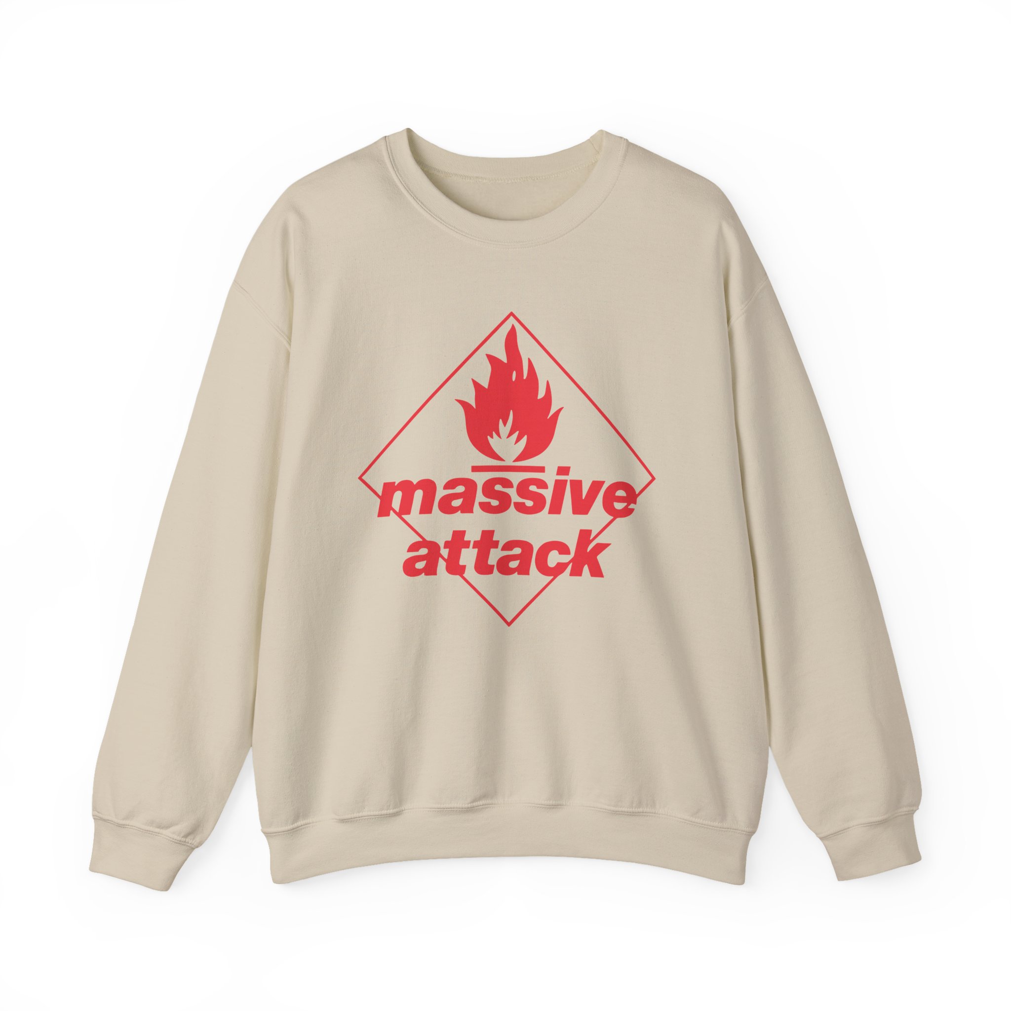Massive Attack Blue Lines Red Logo Unisex Heavy Blendâ„¢ Crewneck Sweatshirt
