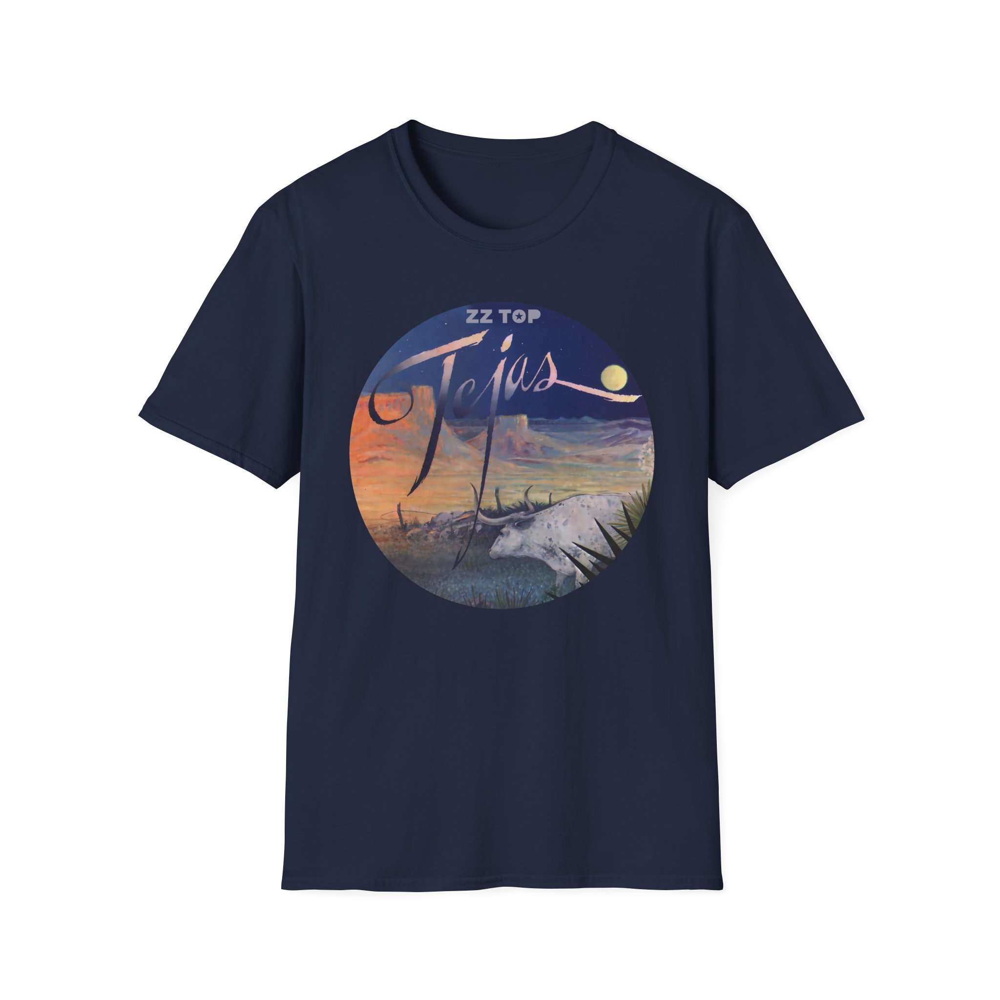 ZZ Top 1976 Tejas Beige Unisex Softstyle T-Shirt
