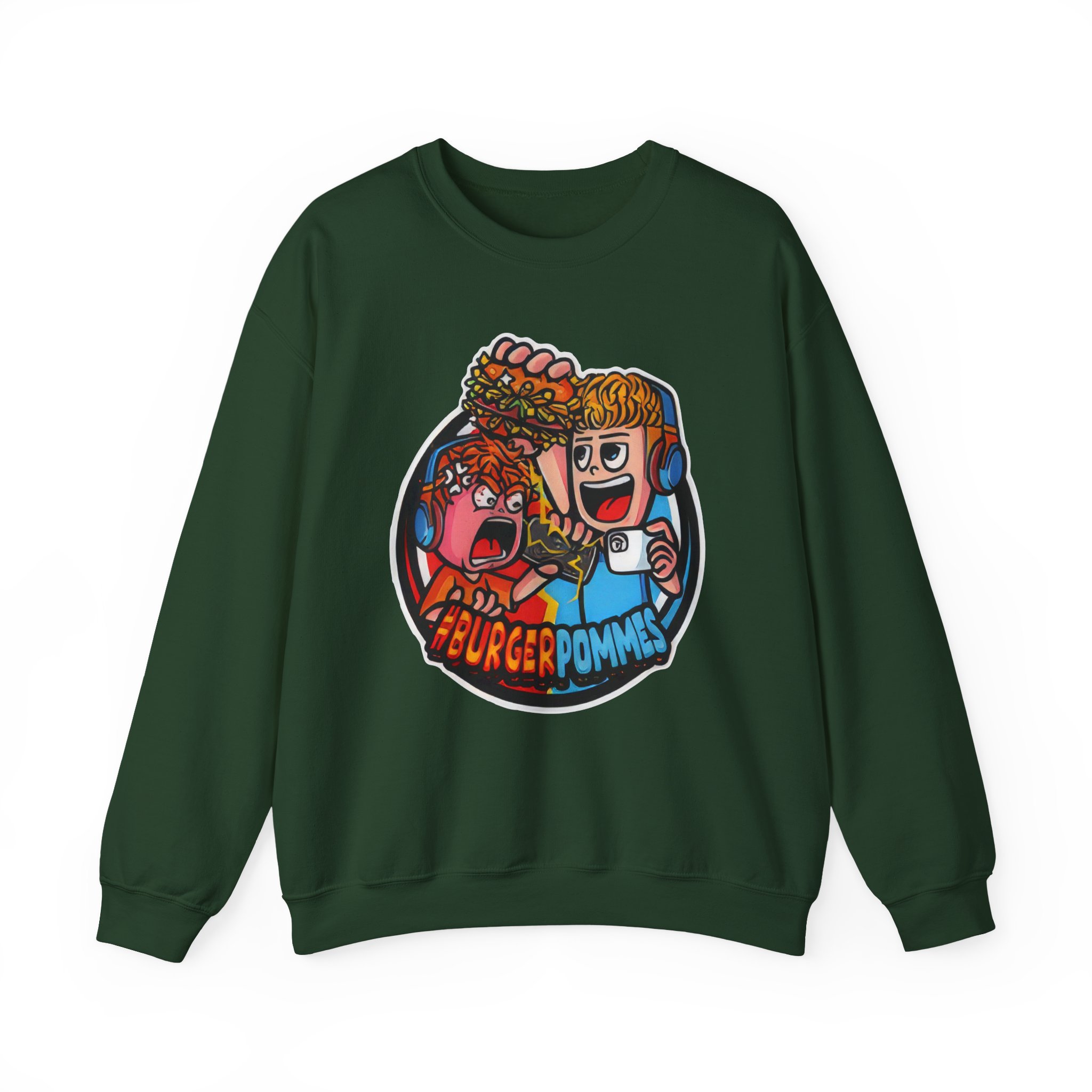 Burger Pommes Unisex Heavy Blendâ„¢ Crewneck Sweatshirt
