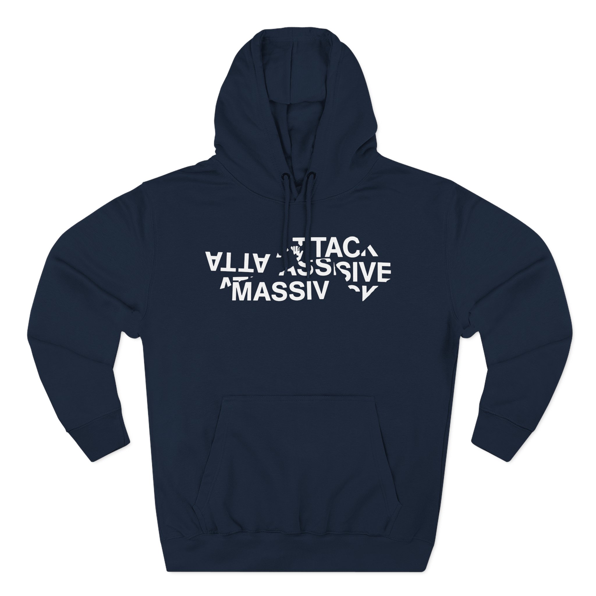 Massive Attack Fractured Logo Three-Panel Fleece Hoodie