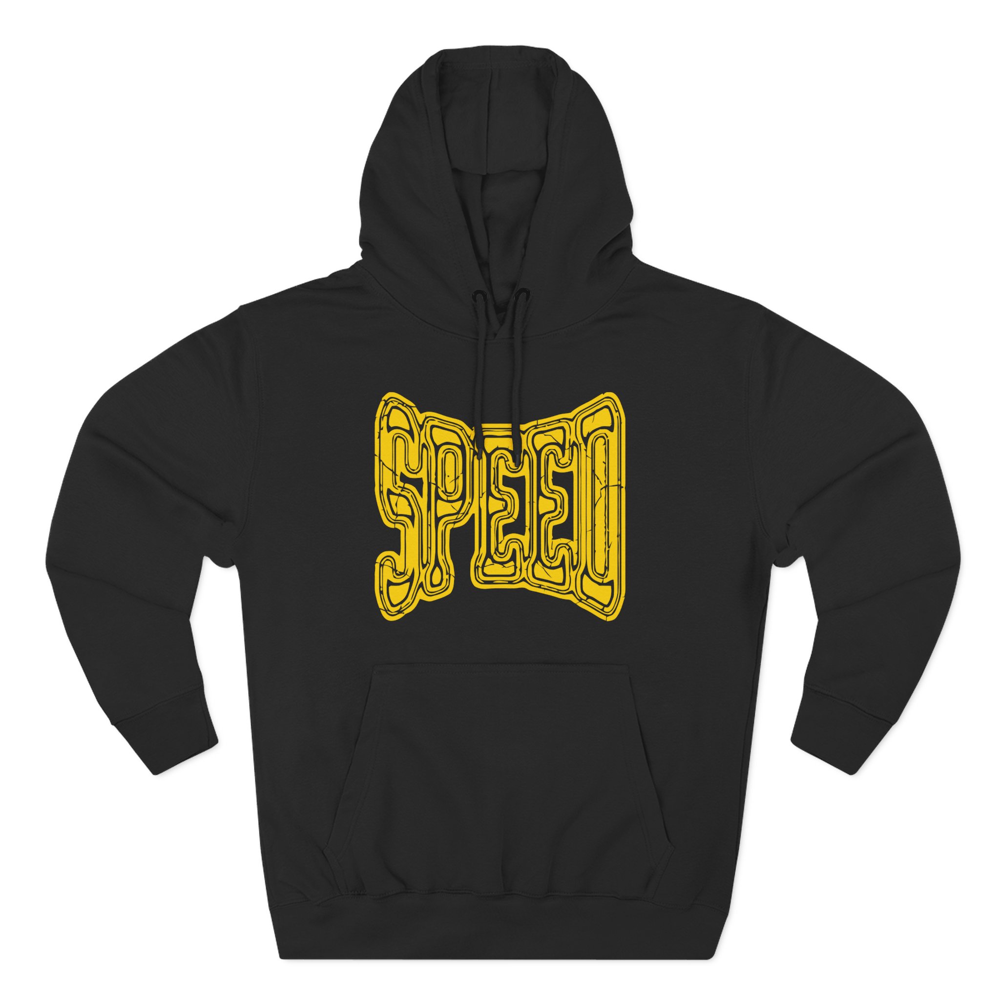 Ishowspeed Gold Logo Three-Panel Fleece Hoodie
