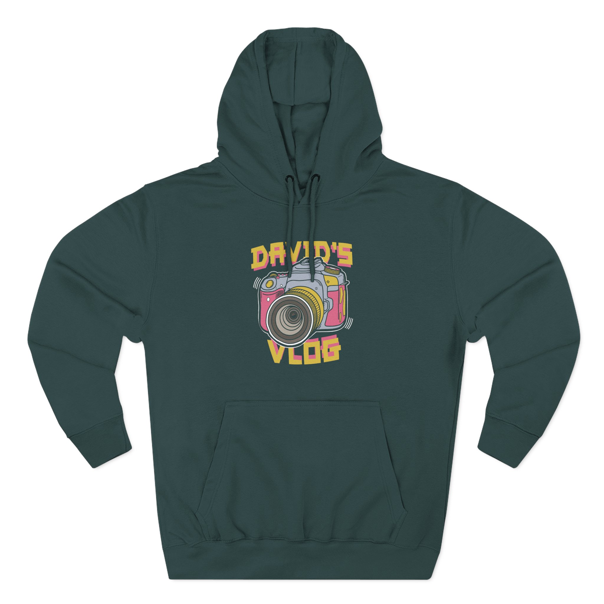 David Dobrik  David's Vlog Three-Panel Fleece Hoodie