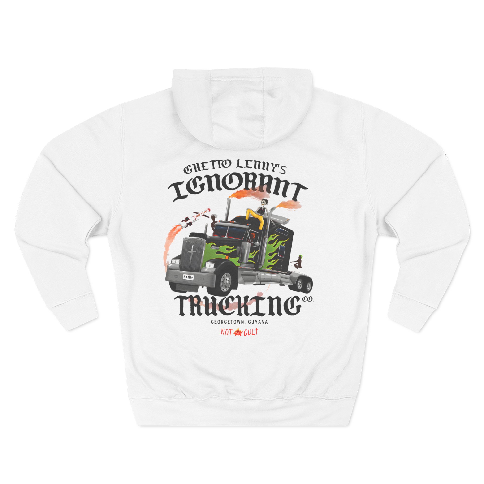 Saint Jhn Ghetto Lenny's Trucking Co. Three-Panel Fleece Hoodie