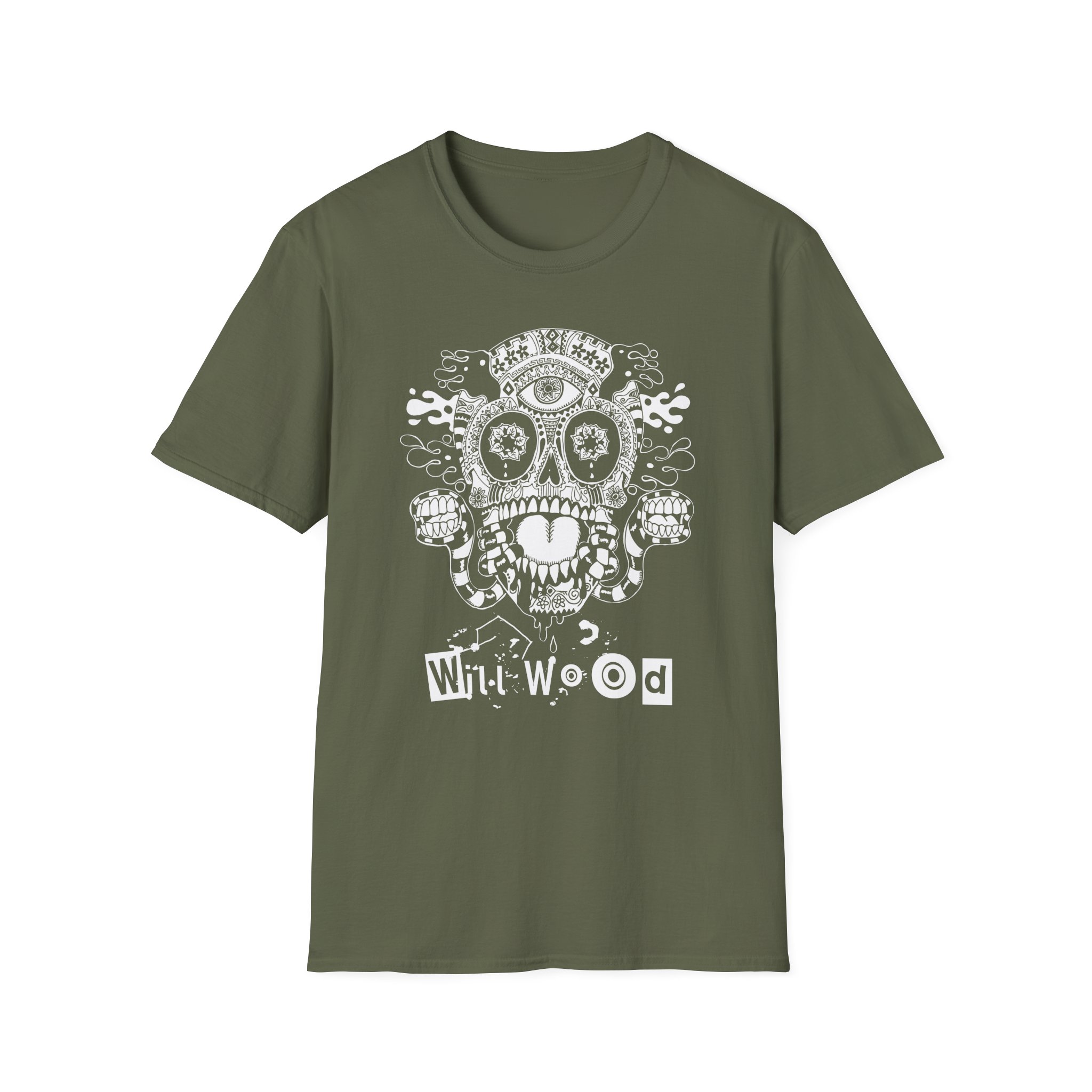 Will Wood Host Skull Unisex Softstyle T-Shirt