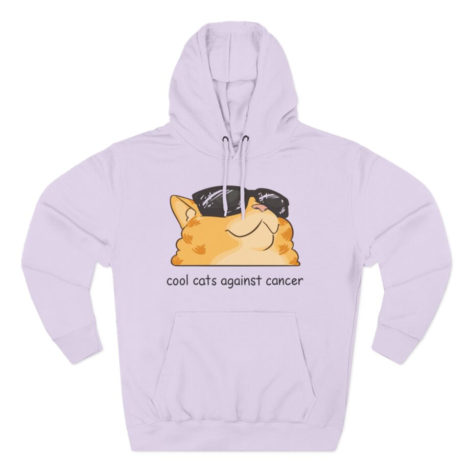 Lilsimsie cool cats against cancer Three-Panel Fleece Hoodie