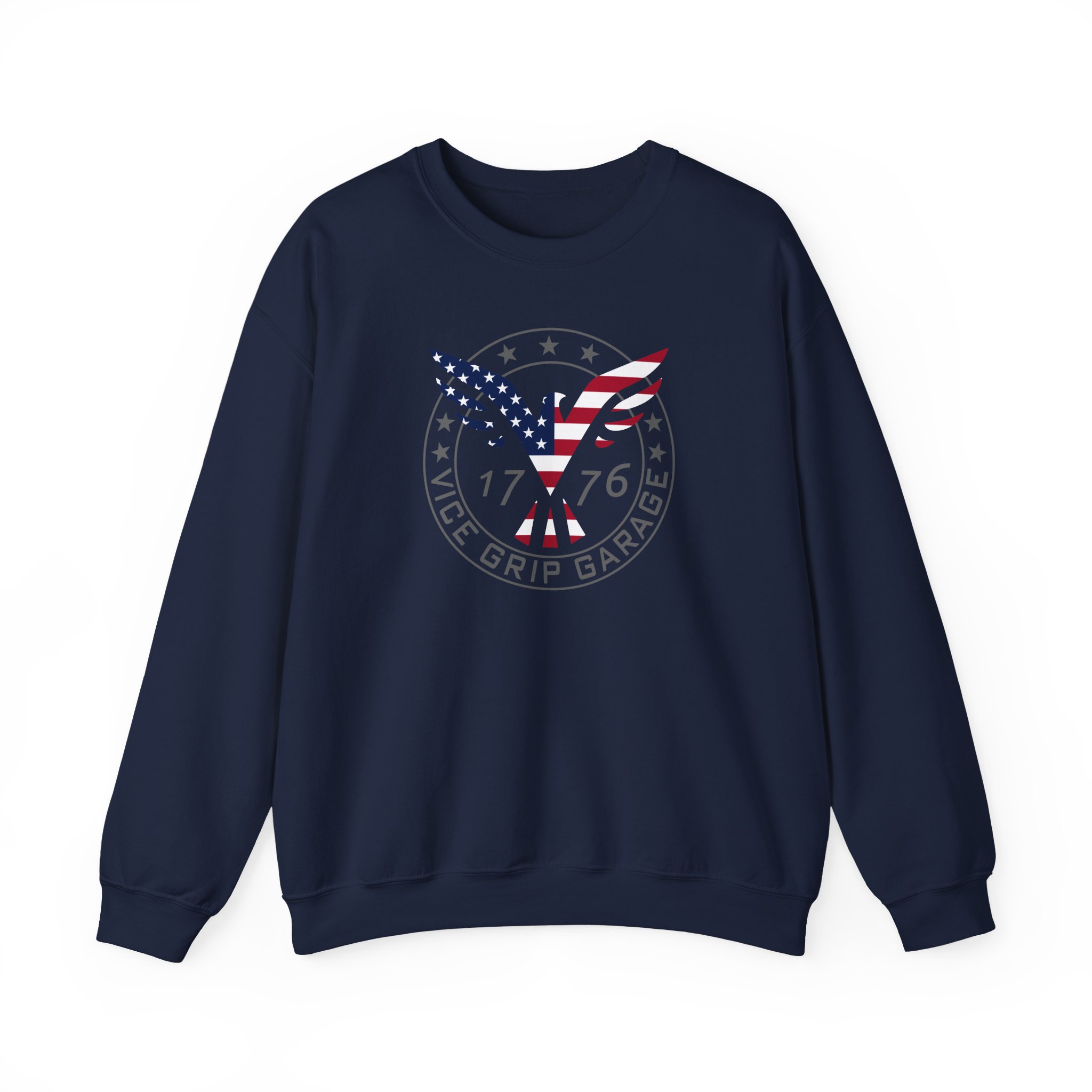Vicegripgarage Patriotic Flying Eagle Unisex Heavy Blendâ„¢ Crewneck Sweatshirt