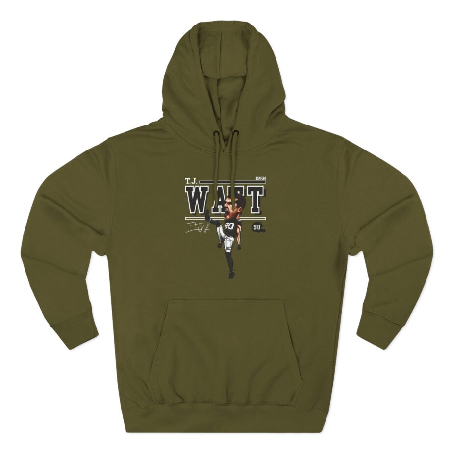 Tj Watt Cartoon Three-Panel Fleece Hoodie