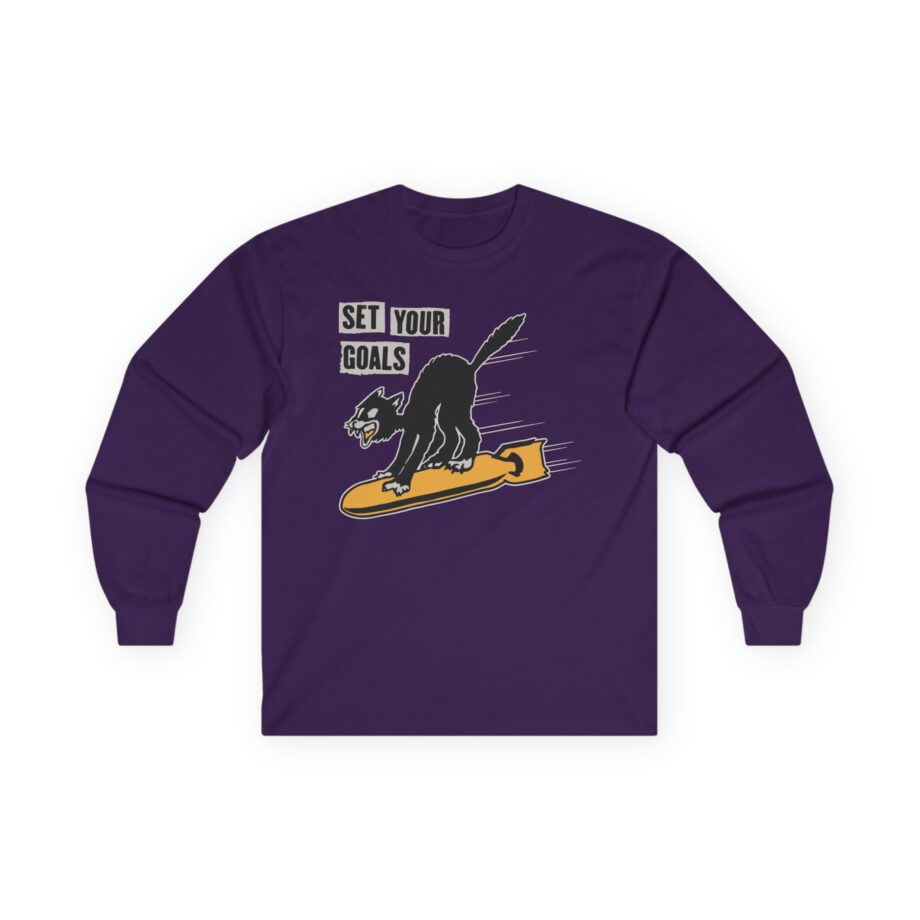 Set Your Goals Bomber Unisex Ultra Cotton Long Sleeve Tee