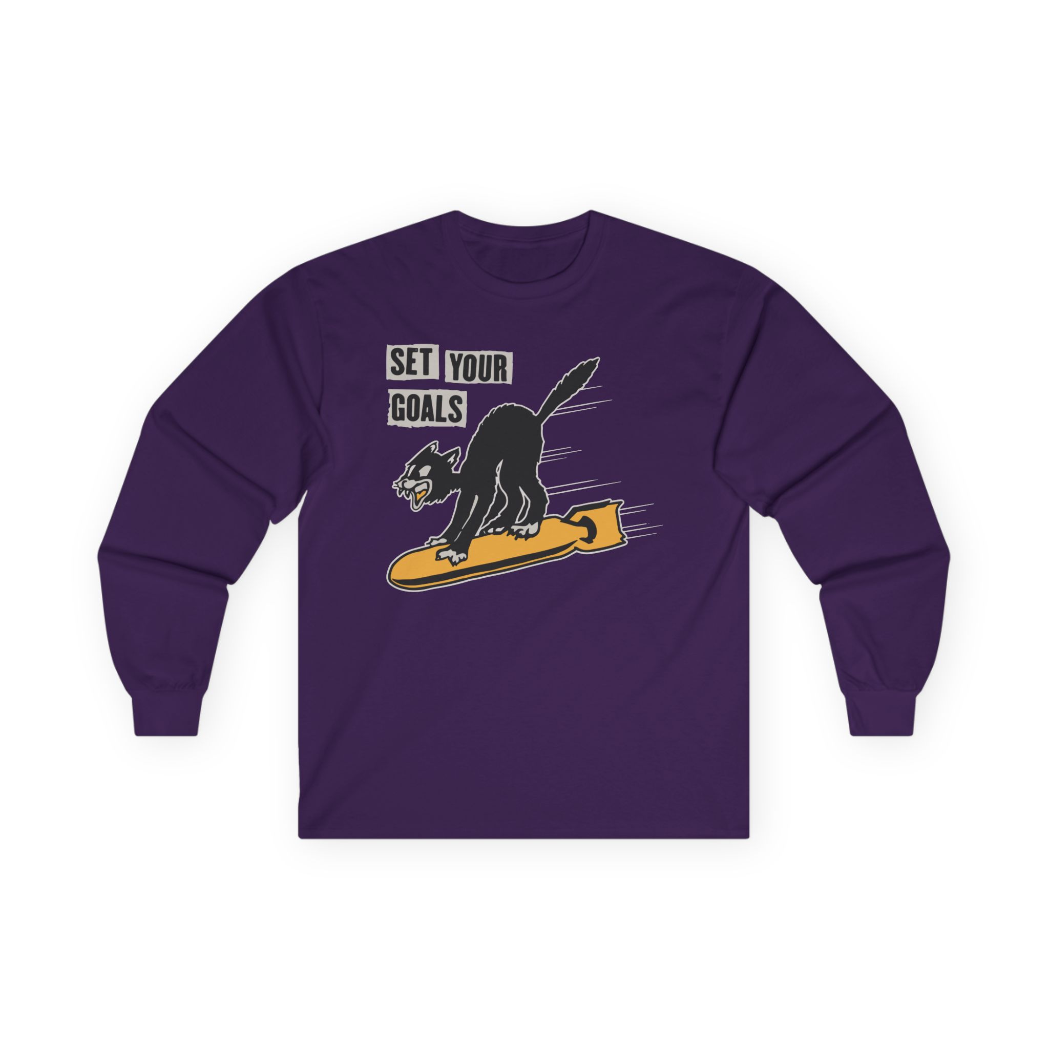 Set Your Goals Bomber Unisex Ultra Cotton Long Sleeve Tee
