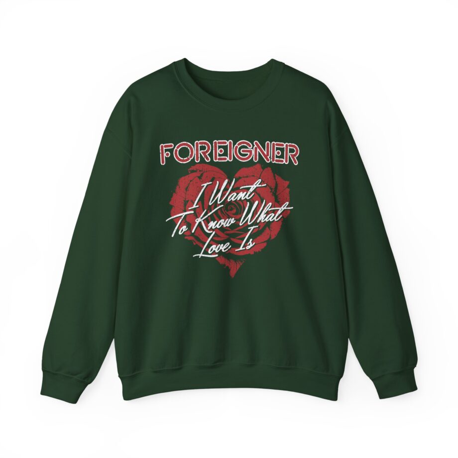 Foreigner Rose Heart Unisex Heavy Blend™ Crewneck Sweatshirt