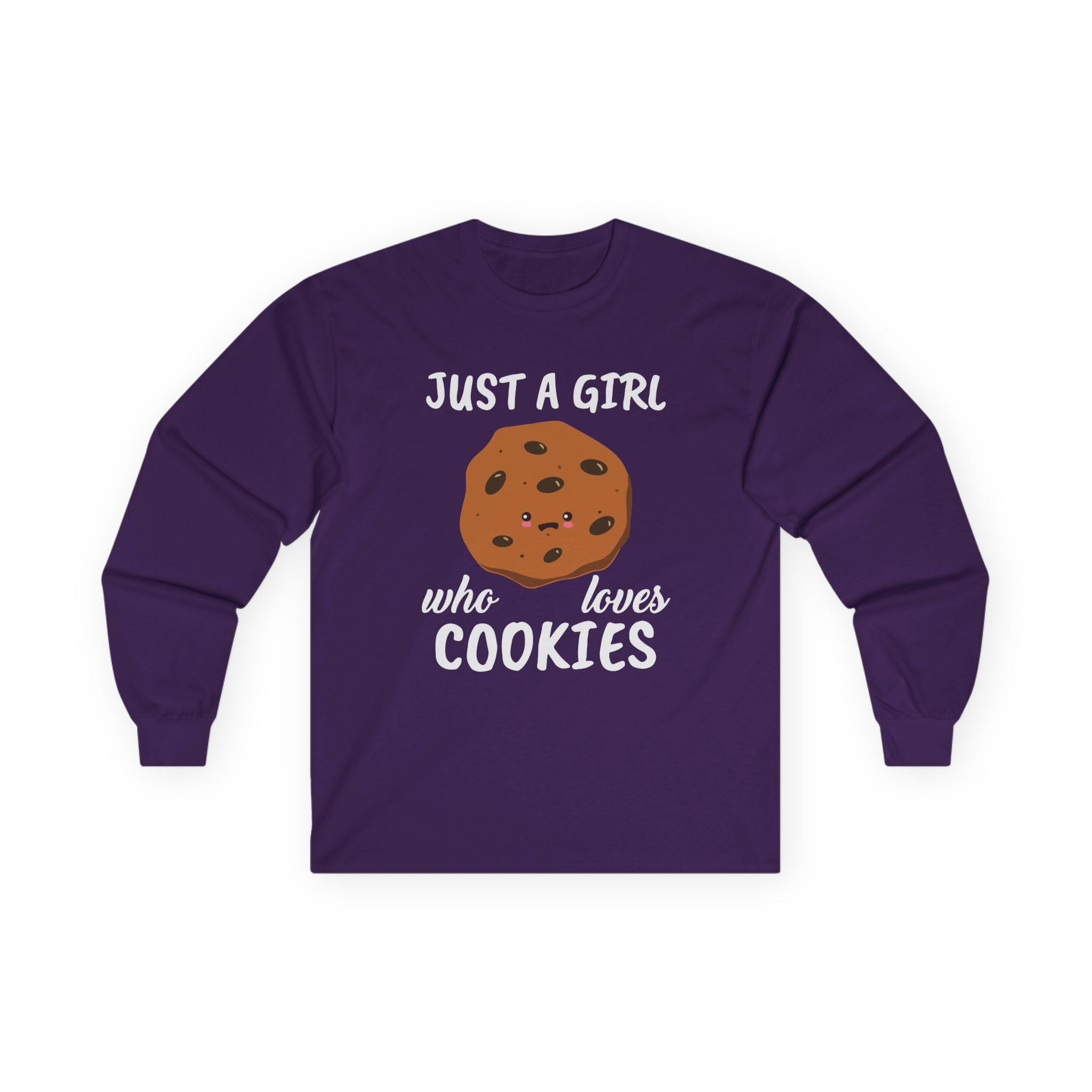 Cookieswirlc Just a Girl Who Loves Cookies Unisex Ultra Cotton Long Sleeve Tee
