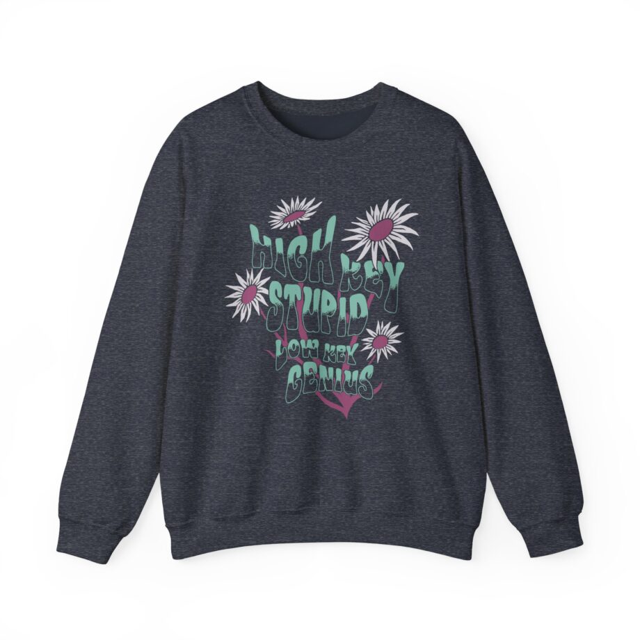 Kallmekris High Key Stupid Low Key Genius Unisex Heavy Blend™ Crewneck Sweatshirt