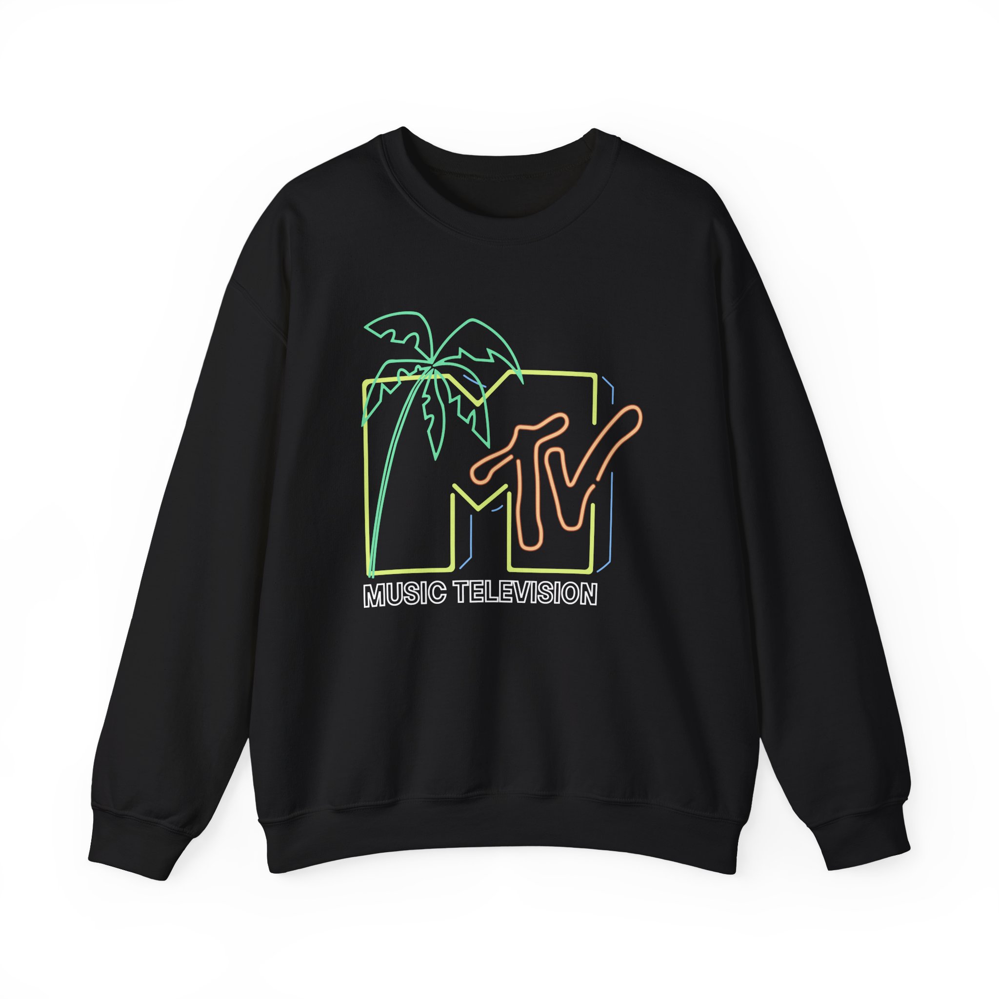 David Dobrik  Mtv Neon Light Logo Unisex Heavy Blendâ„¢ Crewneck Sweatshirt