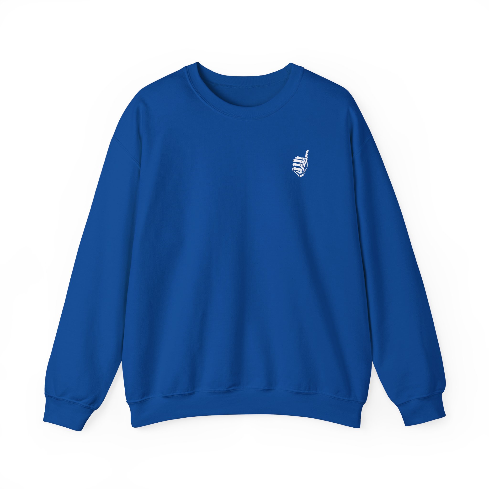 Mrballen Embroidered Skeleton Thumb Unisex Heavy Blendâ„¢ Crewneck Sweatshirt