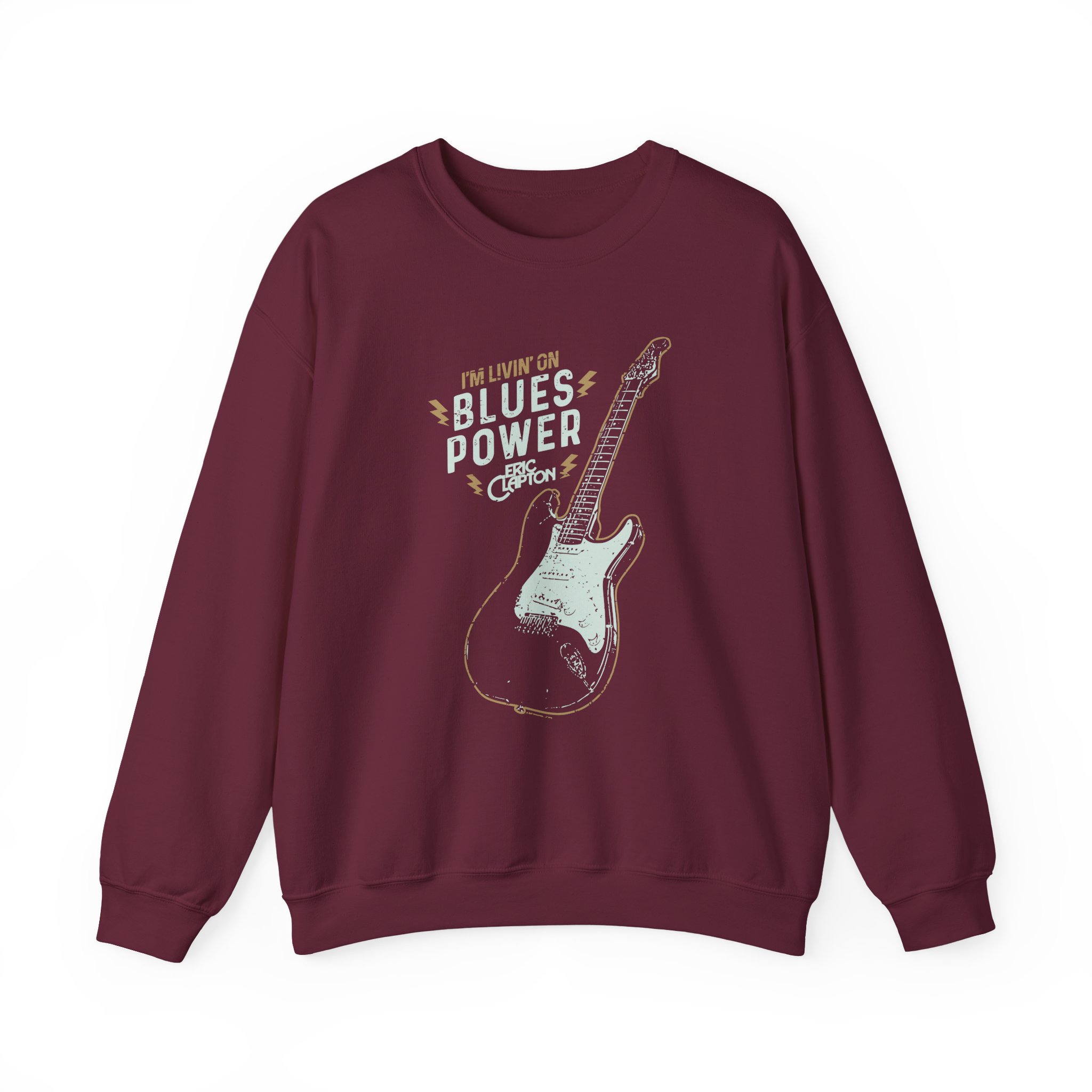 Eric Clapton Livin on Blues Power Unisex Heavy Blendâ„¢ Crewneck Sweatshirt
