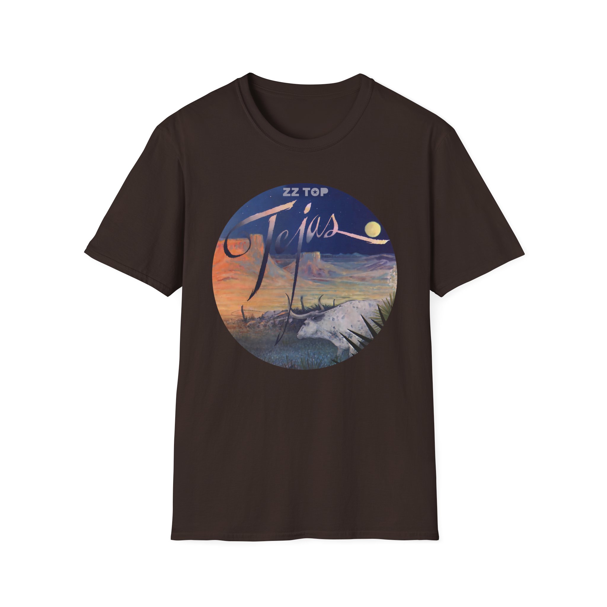 ZZ Top 1976 Tejas Beige Unisex Softstyle T-Shirt