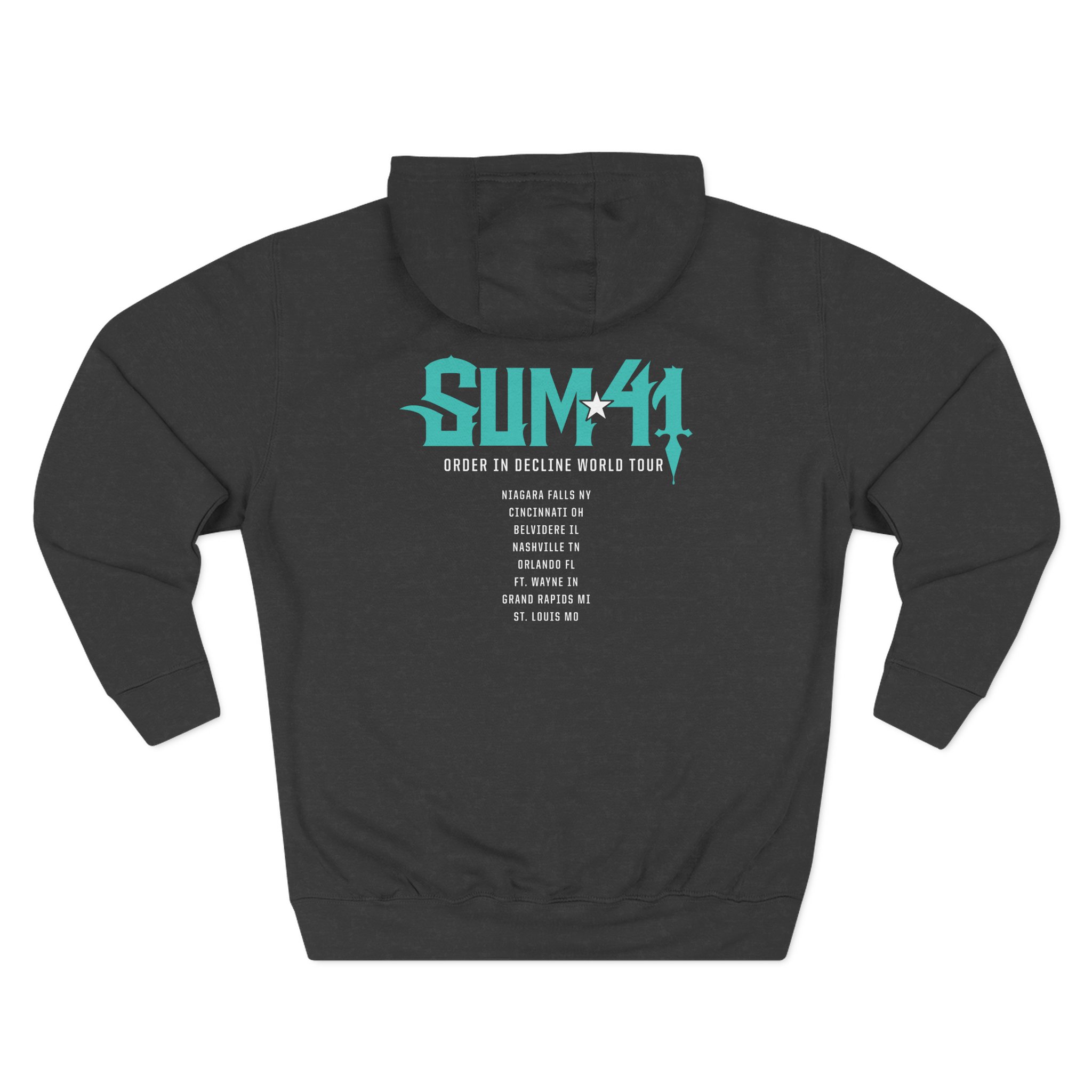 Sum 41 Order in Decline Tour Three-Panel Fleece Hoodie