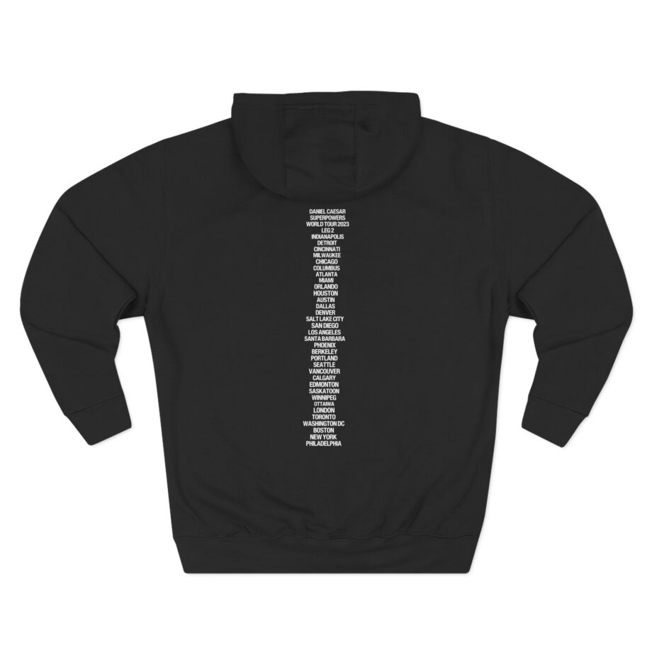Daniel Caesar Superpowers World Tour Three-Panel Fleece Hoodie