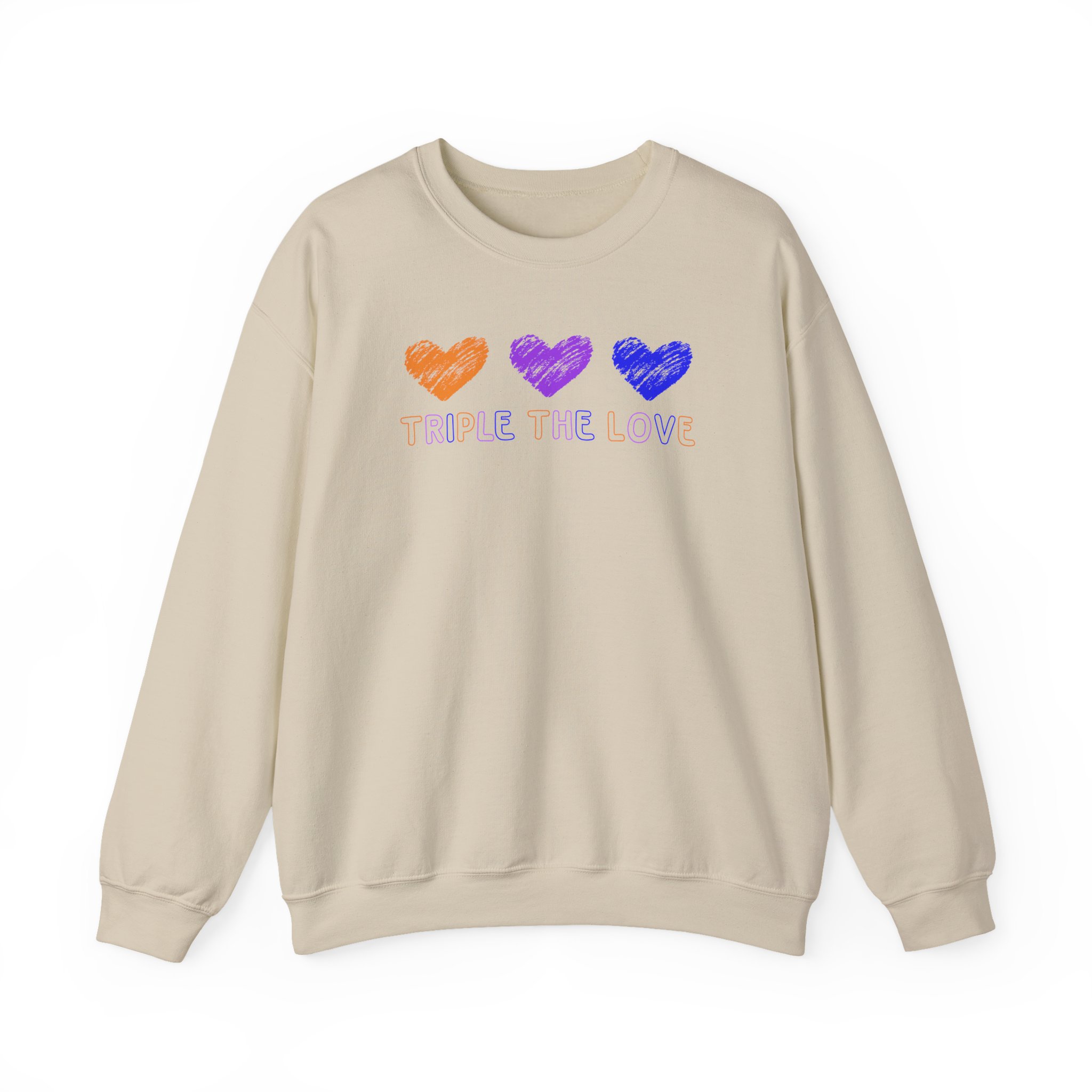 Fresh Love Triple the Love Unisex Heavy Blendâ„¢ Crewneck Sweatshirt