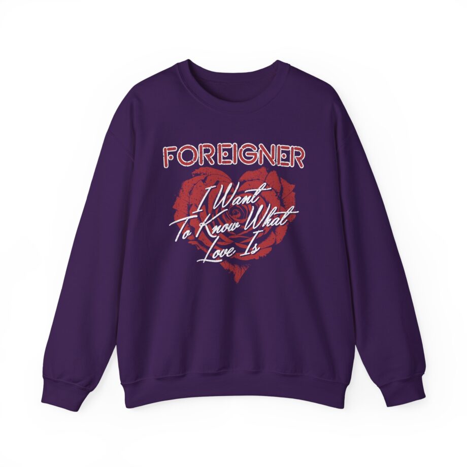 Foreigner Rose Heart Unisex Heavy Blend™ Crewneck Sweatshirt