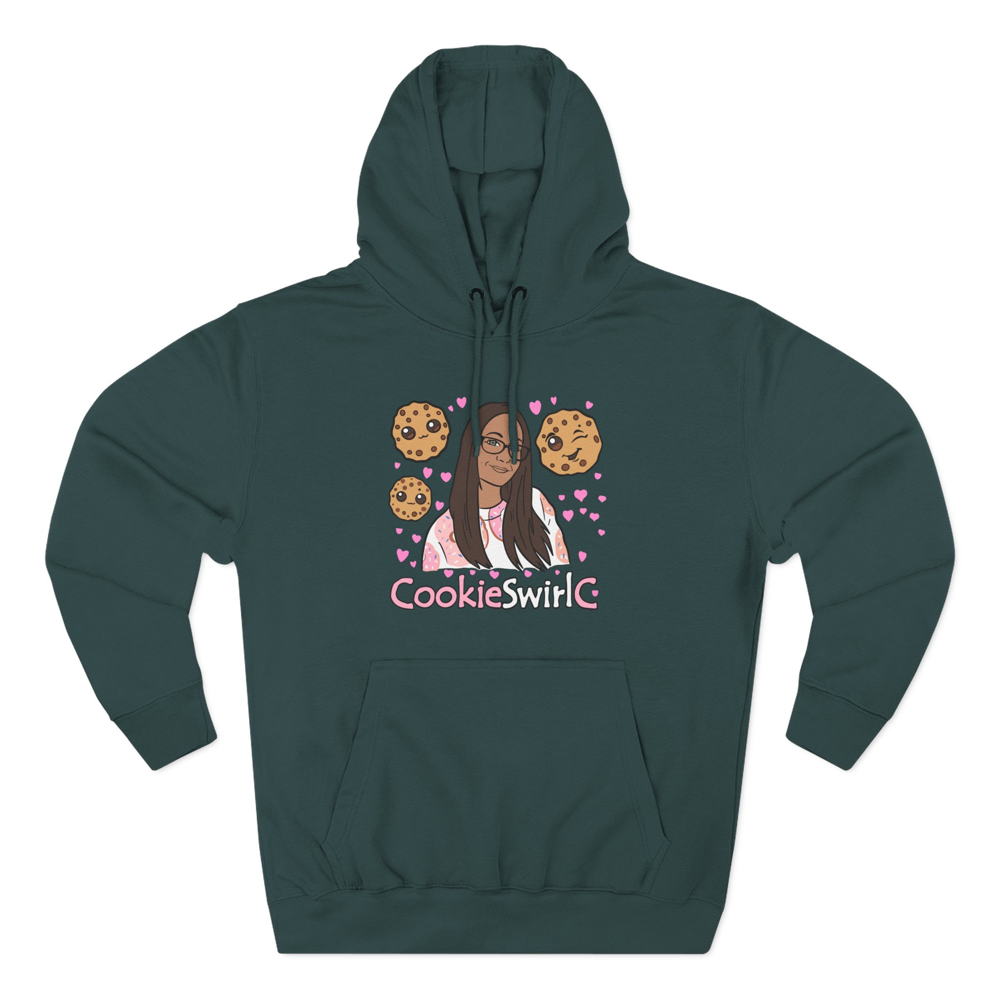 Cookieswirlc Three-Panel Fleece Hoodie