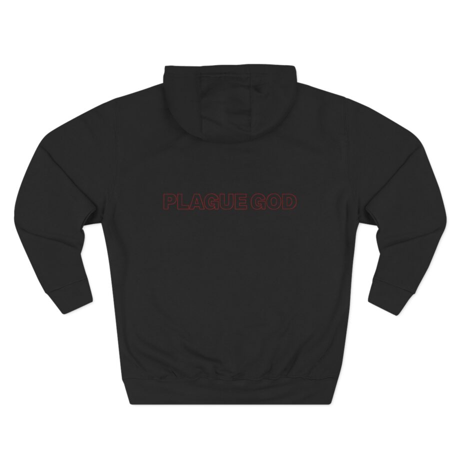 Absent in Body Plague God Three-Panel Fleece Hoodie