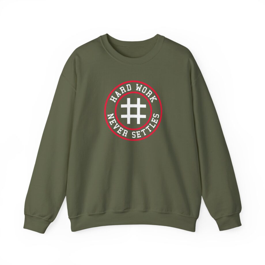 Trevor Bauer Hard Work Never Settles Unisex Heavy Blend™ Crewneck Sweatshirt