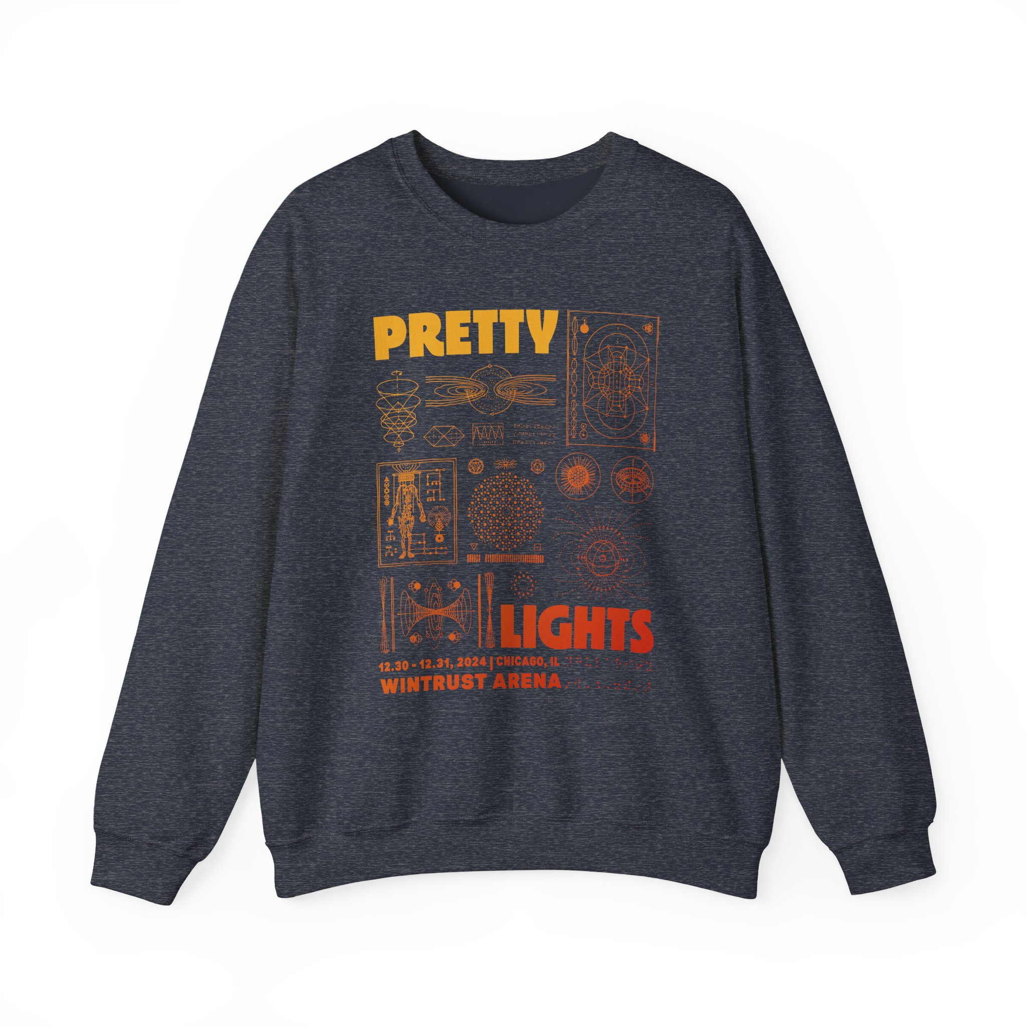 Pretty Lights Lucid Livestream @ Wintrust Arena Unisex Heavy Blendâ„¢ Crewneck Sweatshirt
