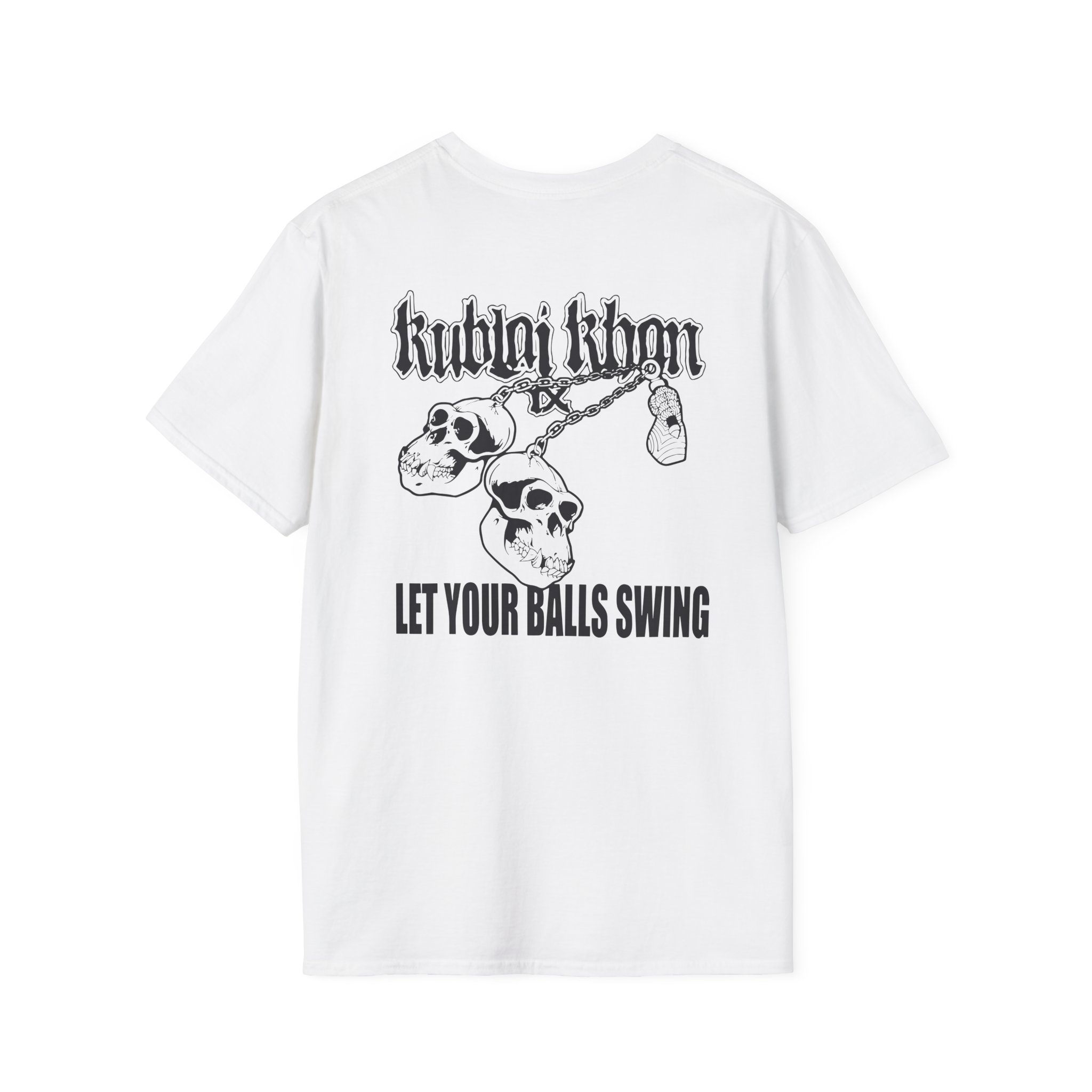 Kublai Khan - Let the Balls Swing Natural Unisex Softstyle T-Shirt