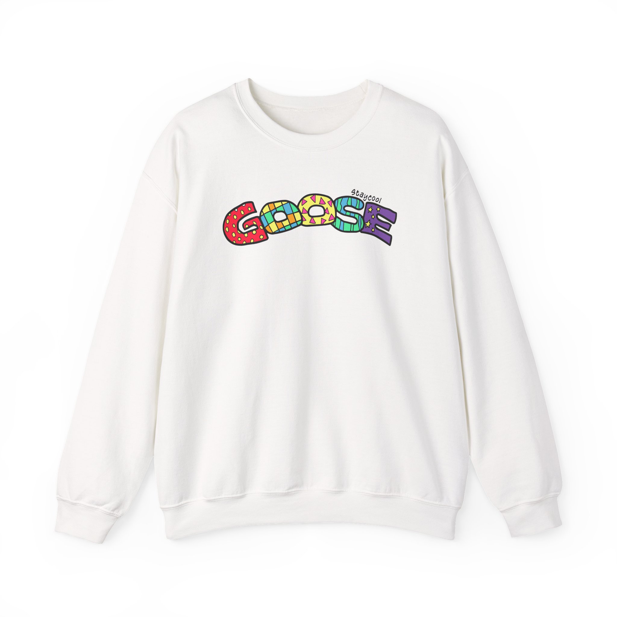 Goose x Staycool   Rainbow Unisex Heavy Blendâ„¢ Crewneck Sweatshirt