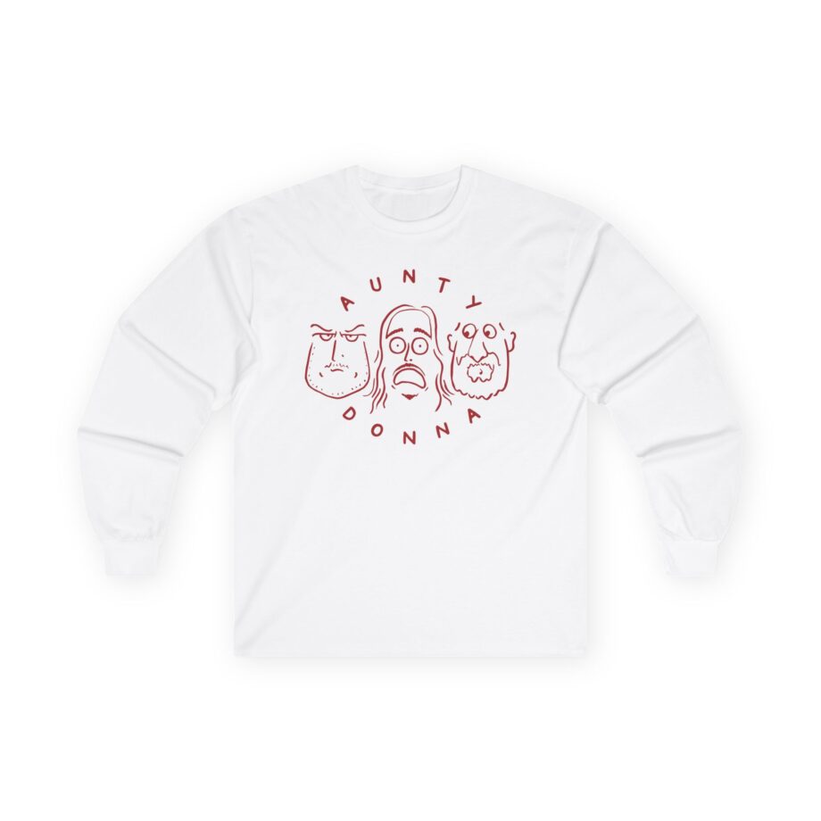 Aunty Donna White Faces Unisex Ultra Cotton Long Sleeve Tee