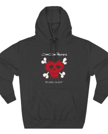 Ramones Distressed Poison Heart Three-Panel Fleece Hoodie